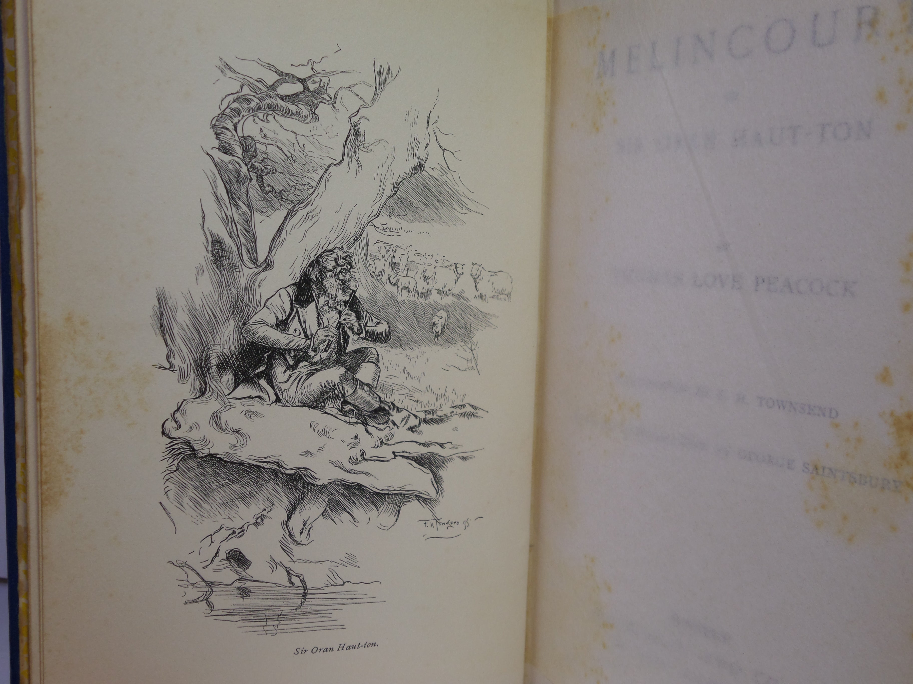 MELINCOURT OR SIR ORAN HAUT-TON BY THOMAS LOVE PEACOCK 1896 F.H. TOWNSEND ILLS.
