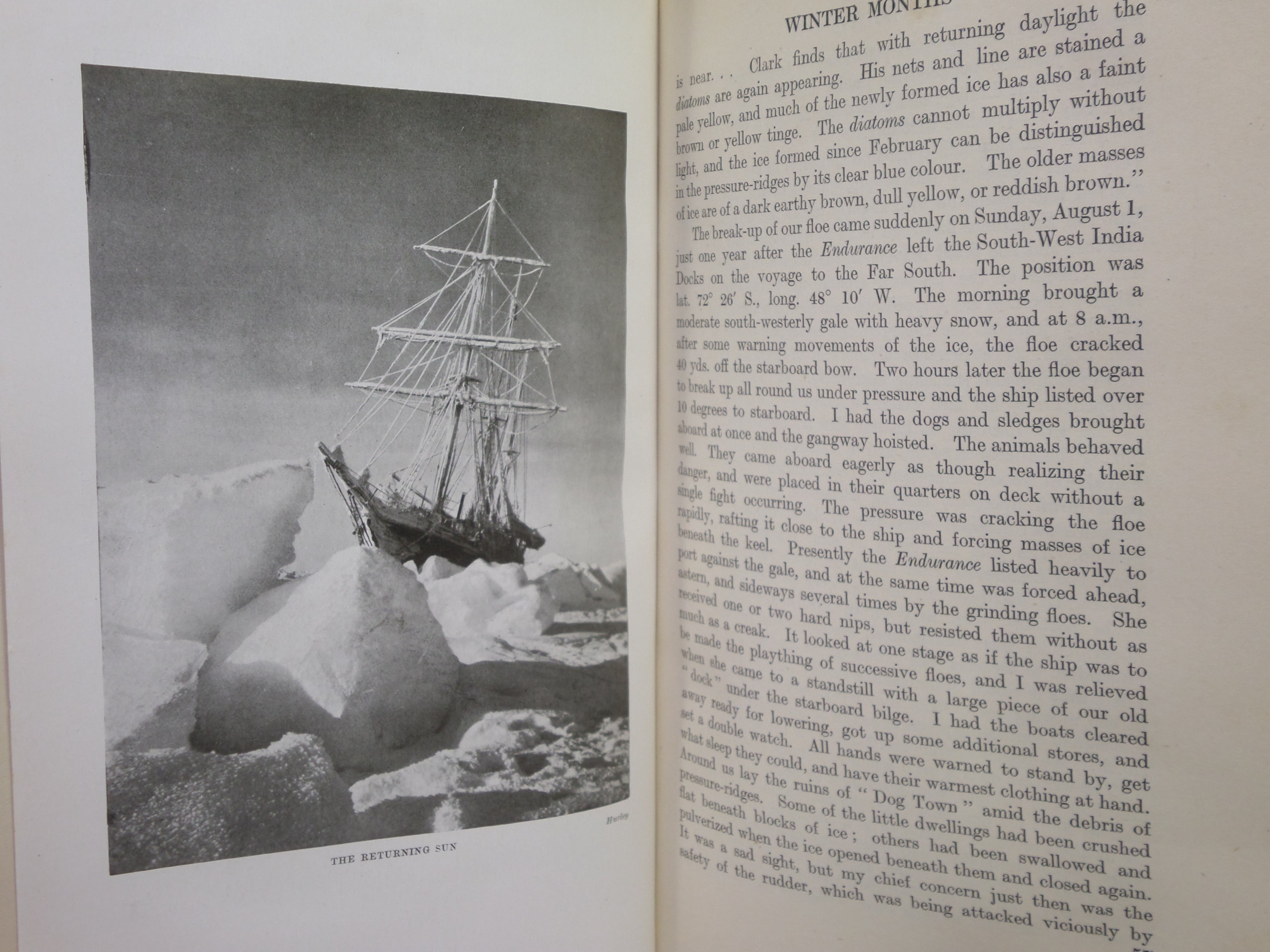 SOUTH: THE STORY OF SHACKLETON'S LAST EXPEDITION 1914-1917 BY ERNEST SHACKLETON 1920