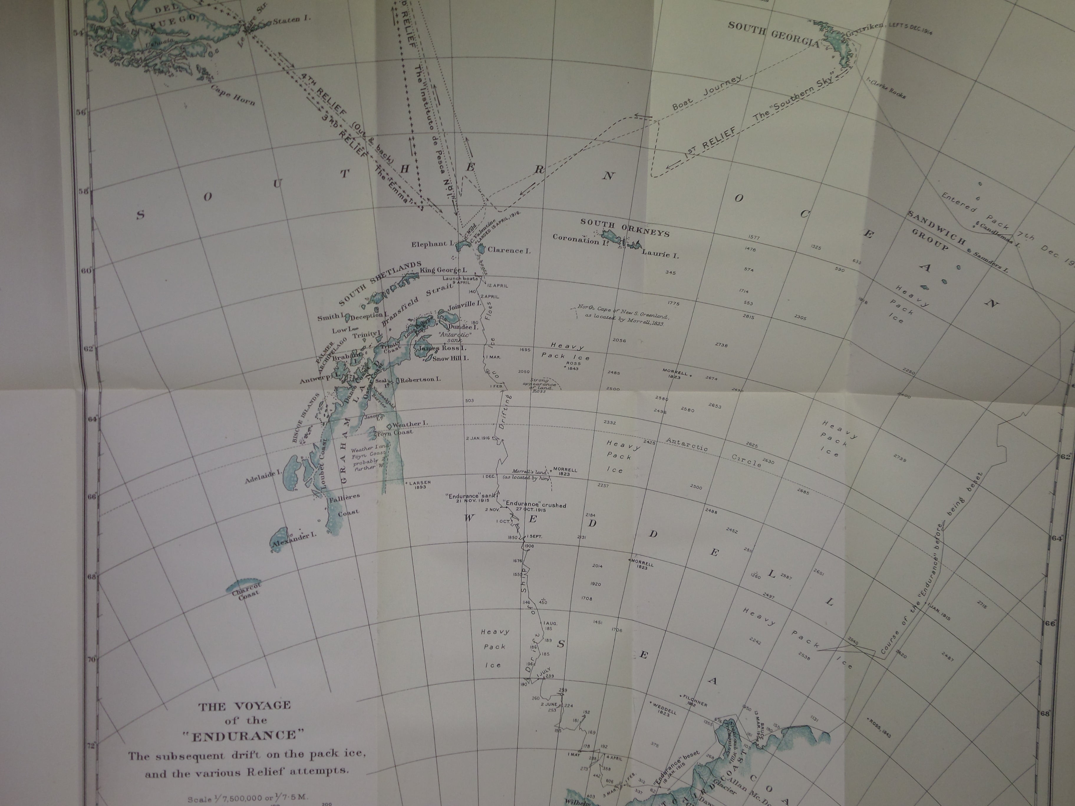 SOUTH: THE STORY OF SHACKLETON'S LAST EXPEDITION 1914-1917 BY ERNEST SHACKLETON 1920