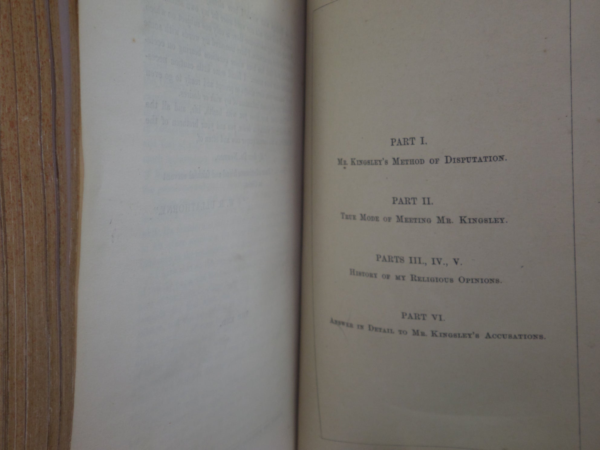 APOLOGIA PRO VITA SUA: BEING A REPLY TO A PAMPHLET... BY JOHN HENRY NEWMAN 1864