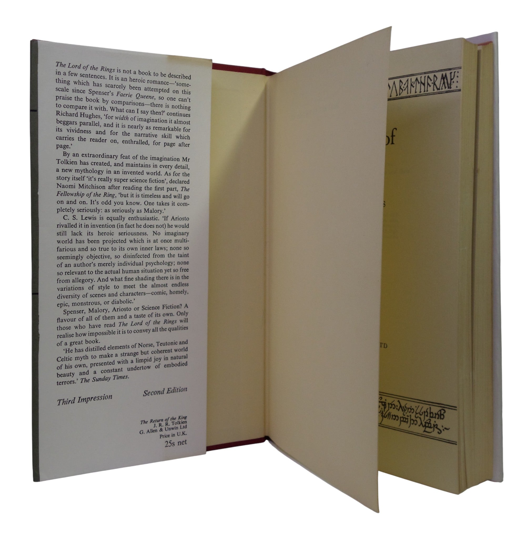 THE LORD OF THE RINGS TRILOGY BY J.R.R. TOLKIEN 1968 FINE SECOND EDITION SET