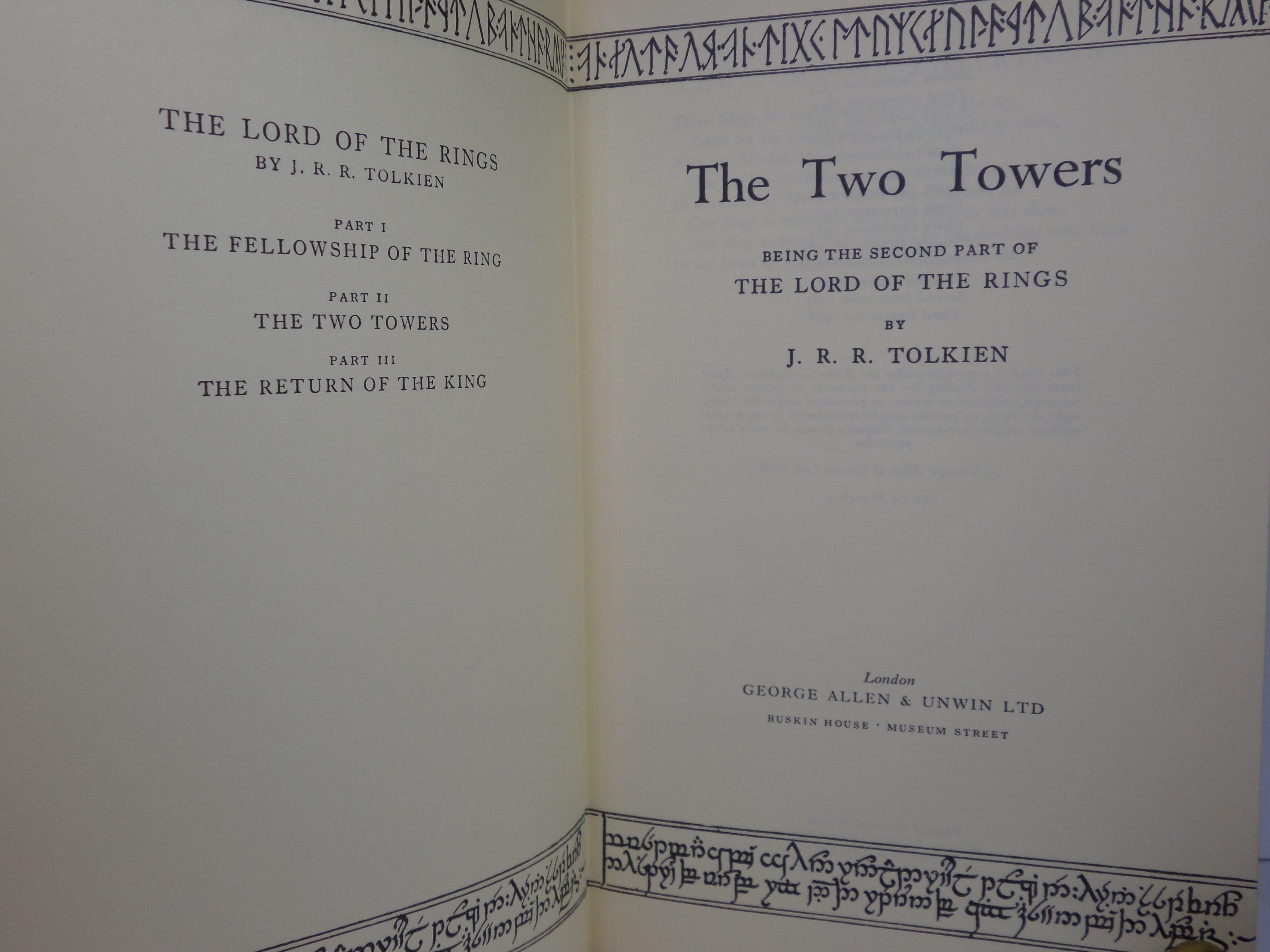 THE LORD OF THE RINGS TRILOGY BY J.R.R. TOLKIEN 1968 FINE SECOND EDITION SET