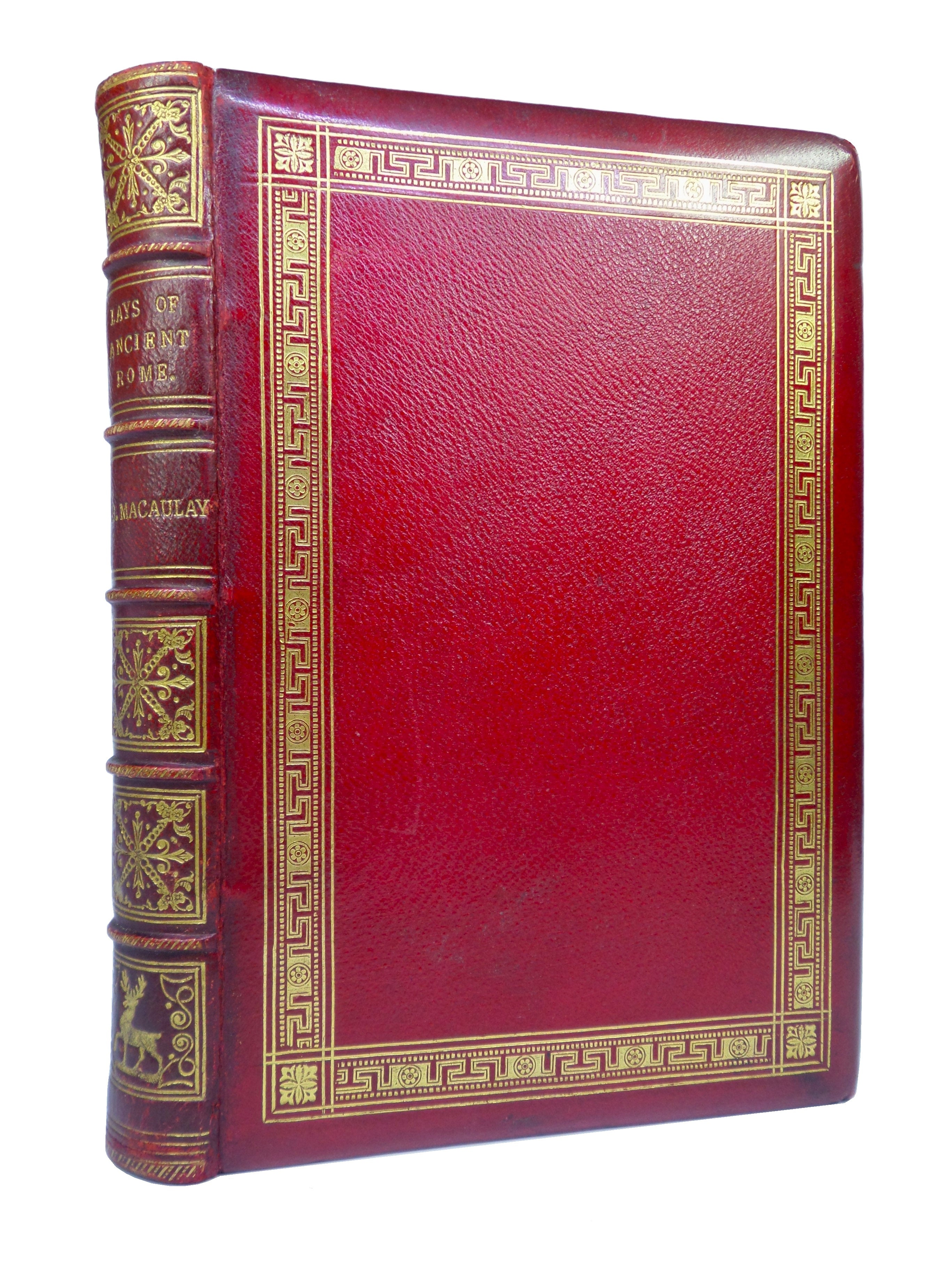 LAYS OF ANCIENT ROME: WITH IVRY, AND THE ARMADA BY THOMAS BABINGTON MACAULAY 1856 FINE LEATHER BINDING