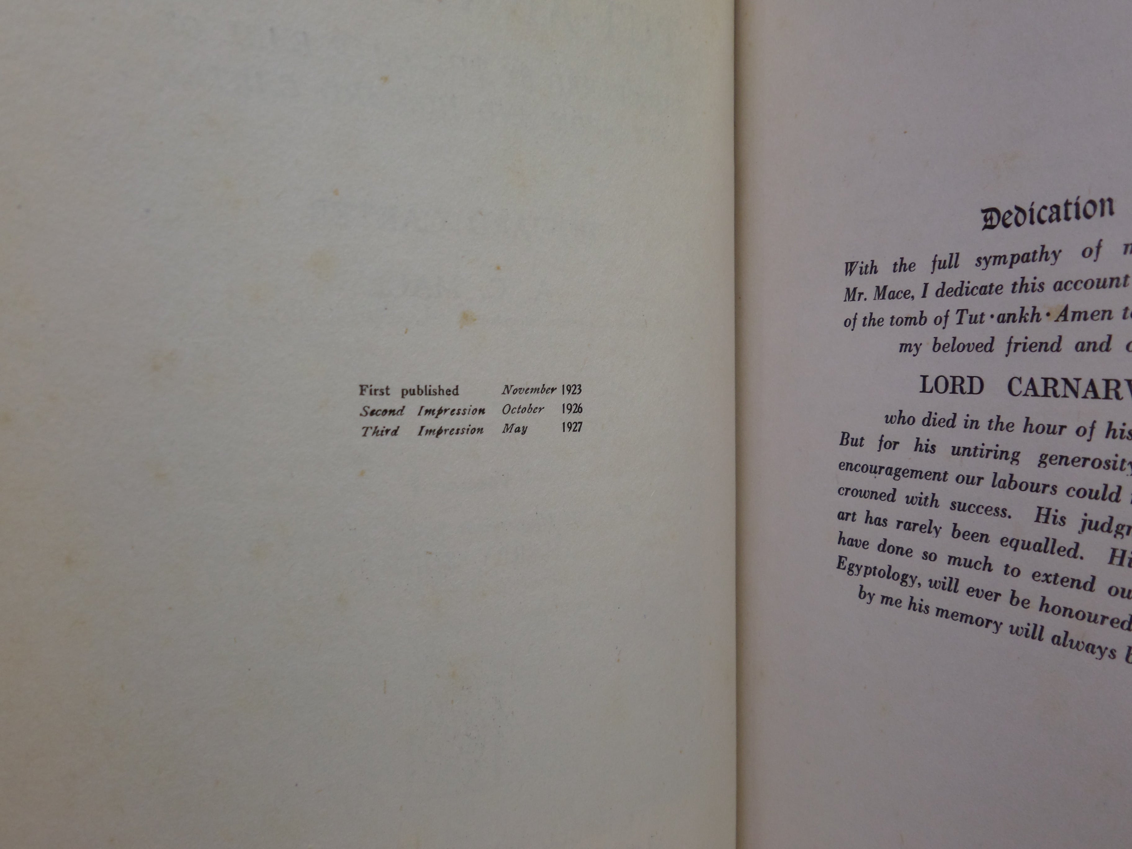[EGYPTOLOGY] THE TOMB OF TUT-ANKH-AMEN 1927 HOWARD CARTER