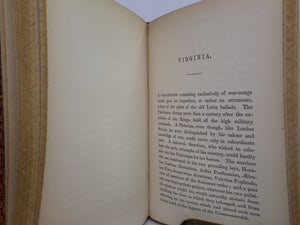 LAYS OF ANCIENT ROME: WITH IVRY, AND THE ARMADA BY THOMAS BABINGTON MACAULAY 1856 FINE LEATHER BINDING