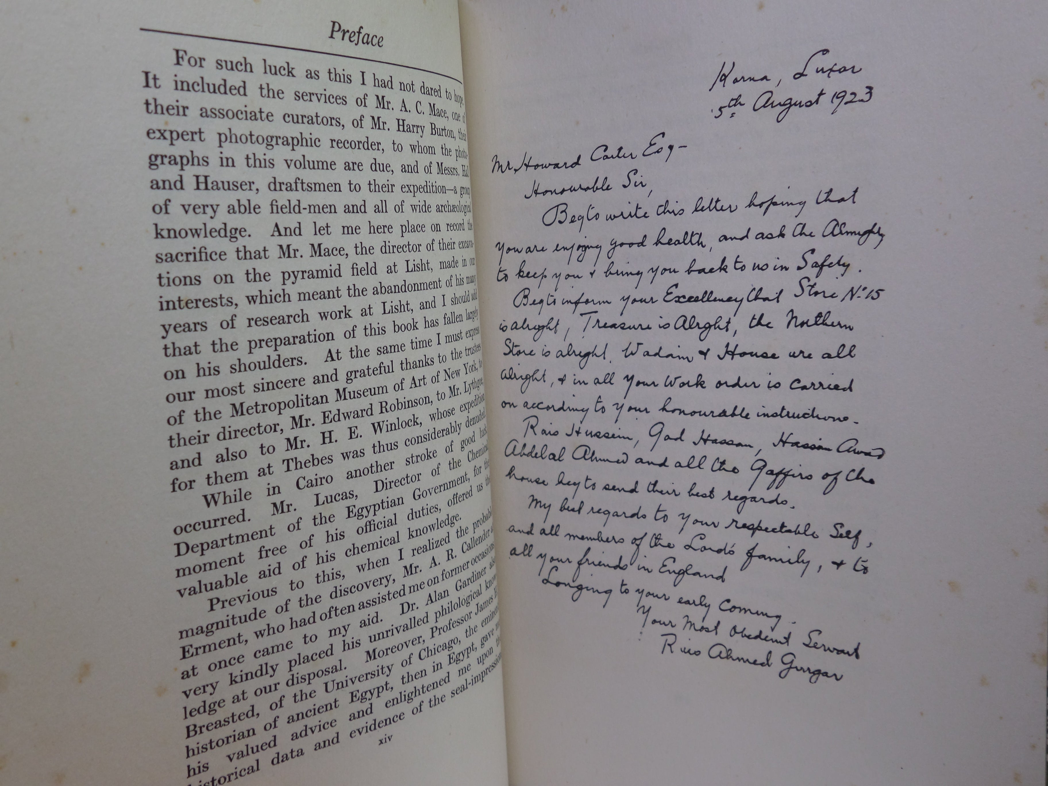 [EGYPTOLOGY] THE TOMB OF TUT-ANKH-AMEN 1927 HOWARD CARTER