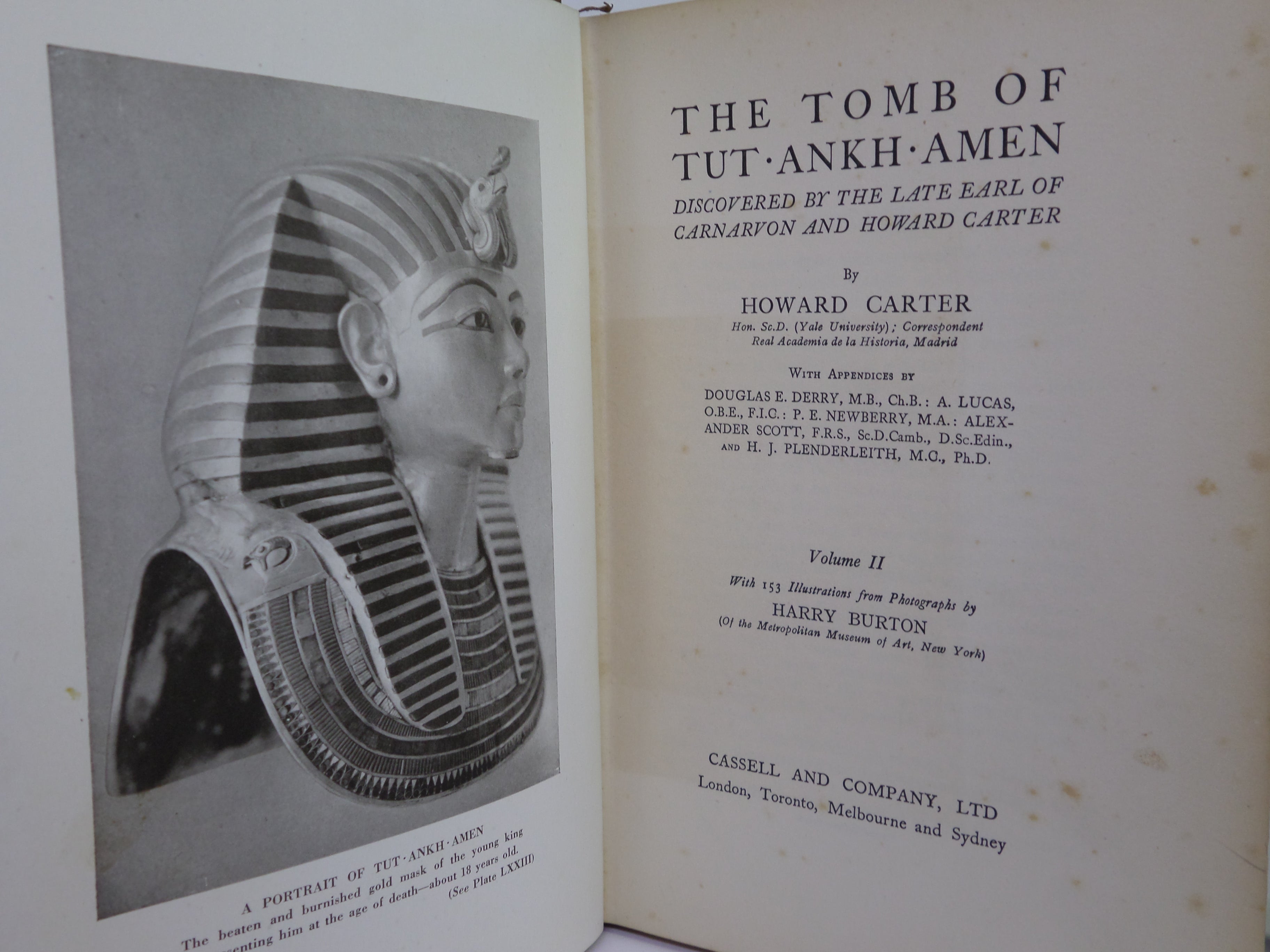 [EGYPTOLOGY] THE TOMB OF TUT-ANKH-AMEN 1927 HOWARD CARTER