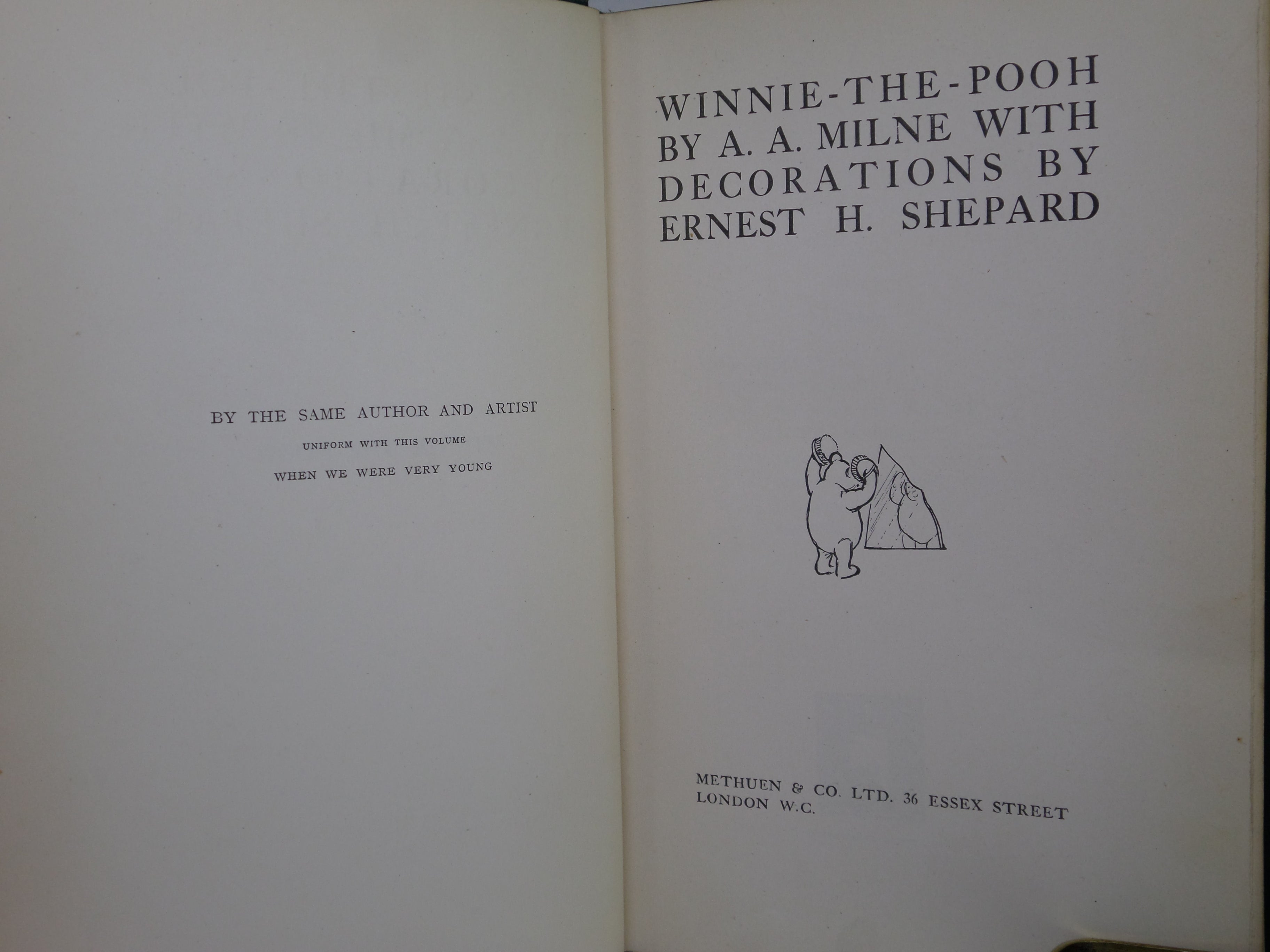 WINNIE-THE-POOH BY A.A. MILNE 1926 FIRST EDITION