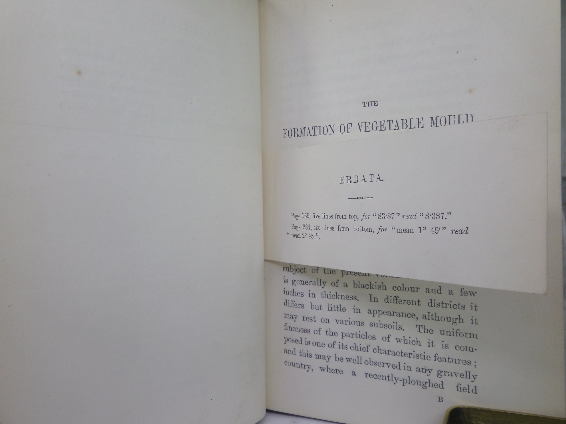 THE FORMATION OF VEGETABLE MOULD THROUGH THE ACTION OF WORMS 1881 CHARLES DARWIN