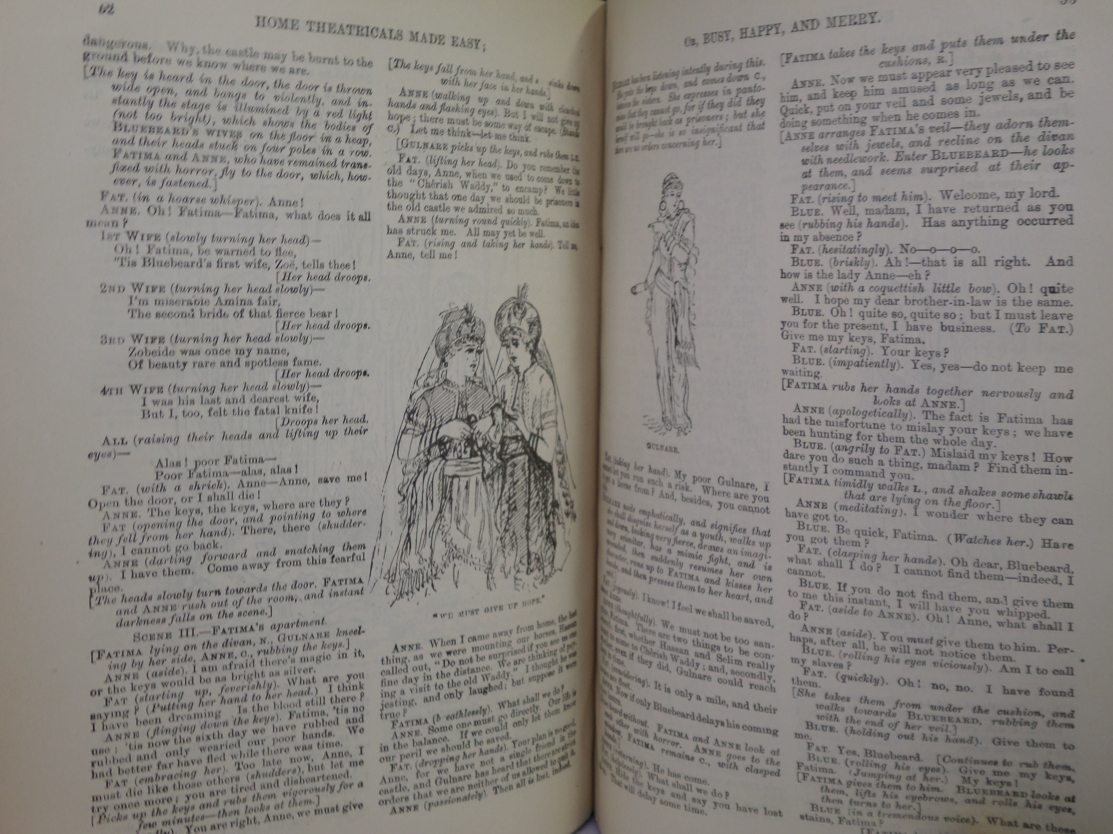 HOME THEATRICALS MADE EASY OR BUSY HAPPY AND MERRY 1891 FRANCES & ALICE CALLOW