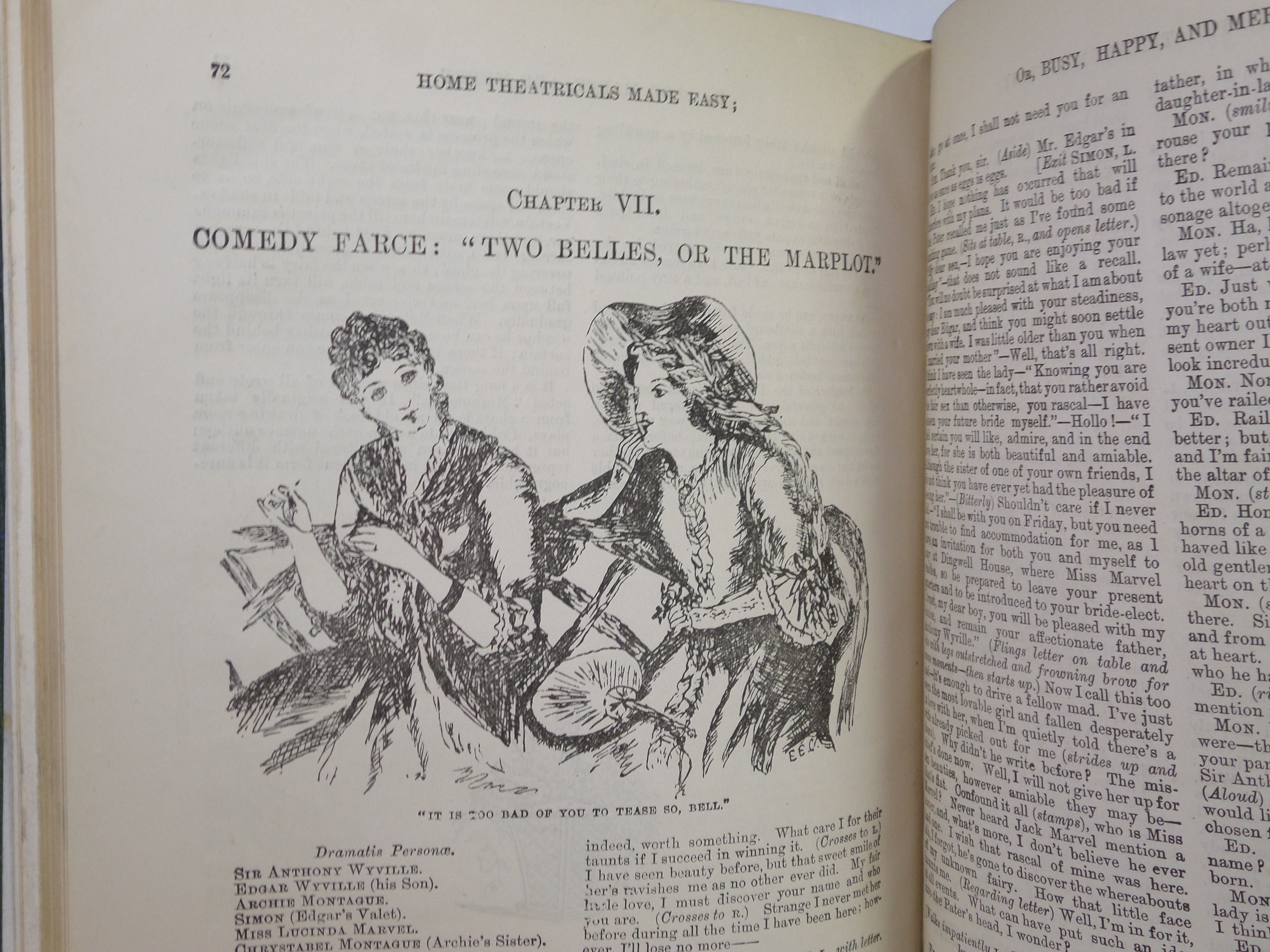 HOME THEATRICALS MADE EASY OR BUSY HAPPY AND MERRY 1891 FRANCES & ALICE CALLOW