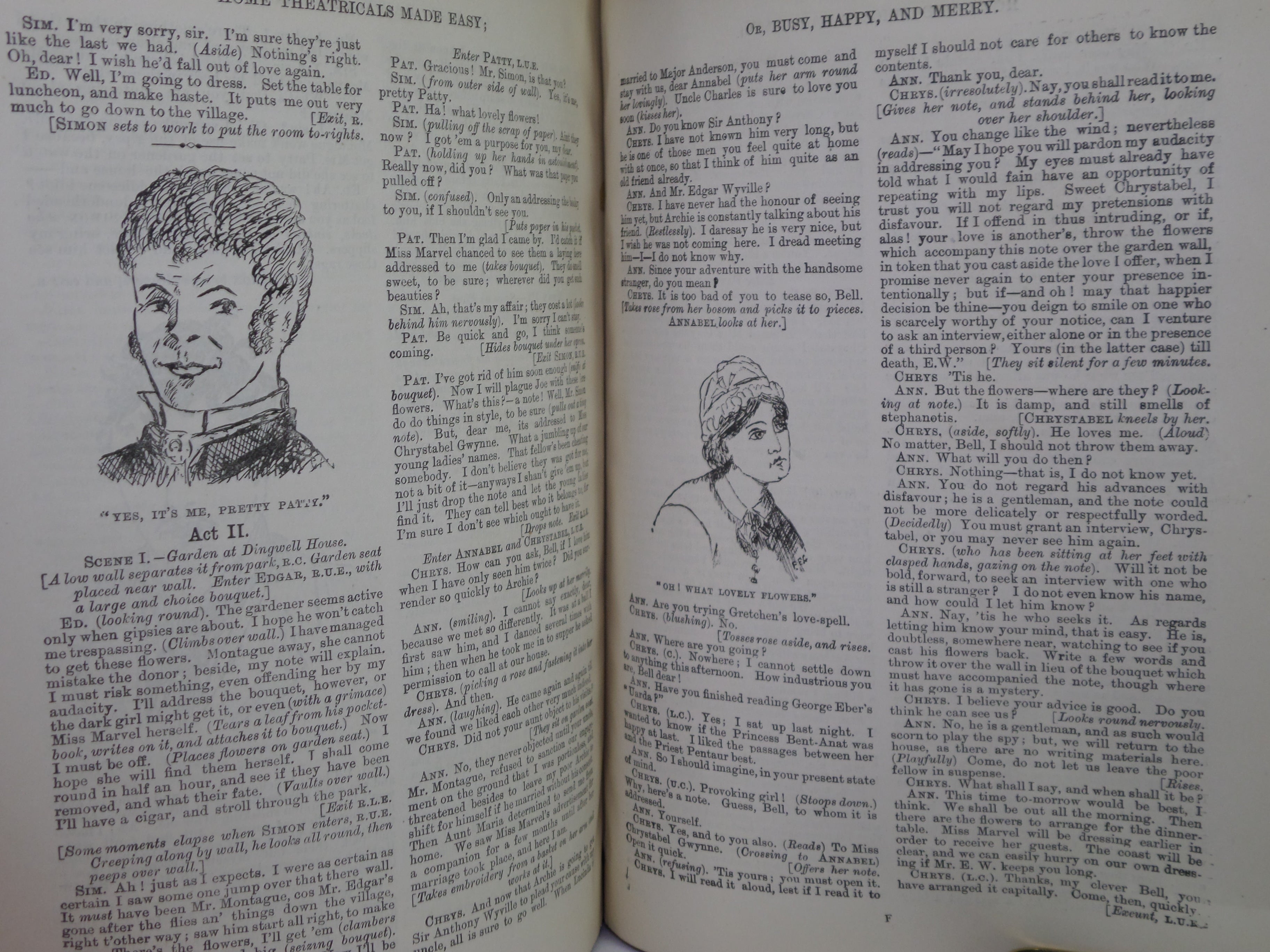 HOME THEATRICALS MADE EASY OR BUSY HAPPY AND MERRY 1891 FRANCES & ALICE CALLOW