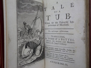 A TALE OF A TUB BY JONATHAN SWIFT 1711 FINE BINDING BY HATCHARDS