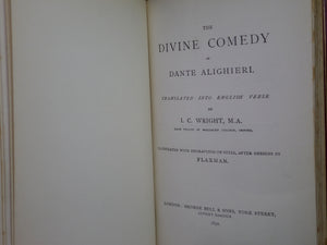 THE DIVINE COMEDY OF DANTE ALIGHIERI 1891 BUMPUS FINE BINDING, FLAXMAN ILLS.