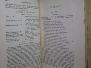 THE DIVINE COMEDY OF DANTE ALIGHIERI 1891 BUMPUS FINE BINDING, FLAXMAN ILLS.