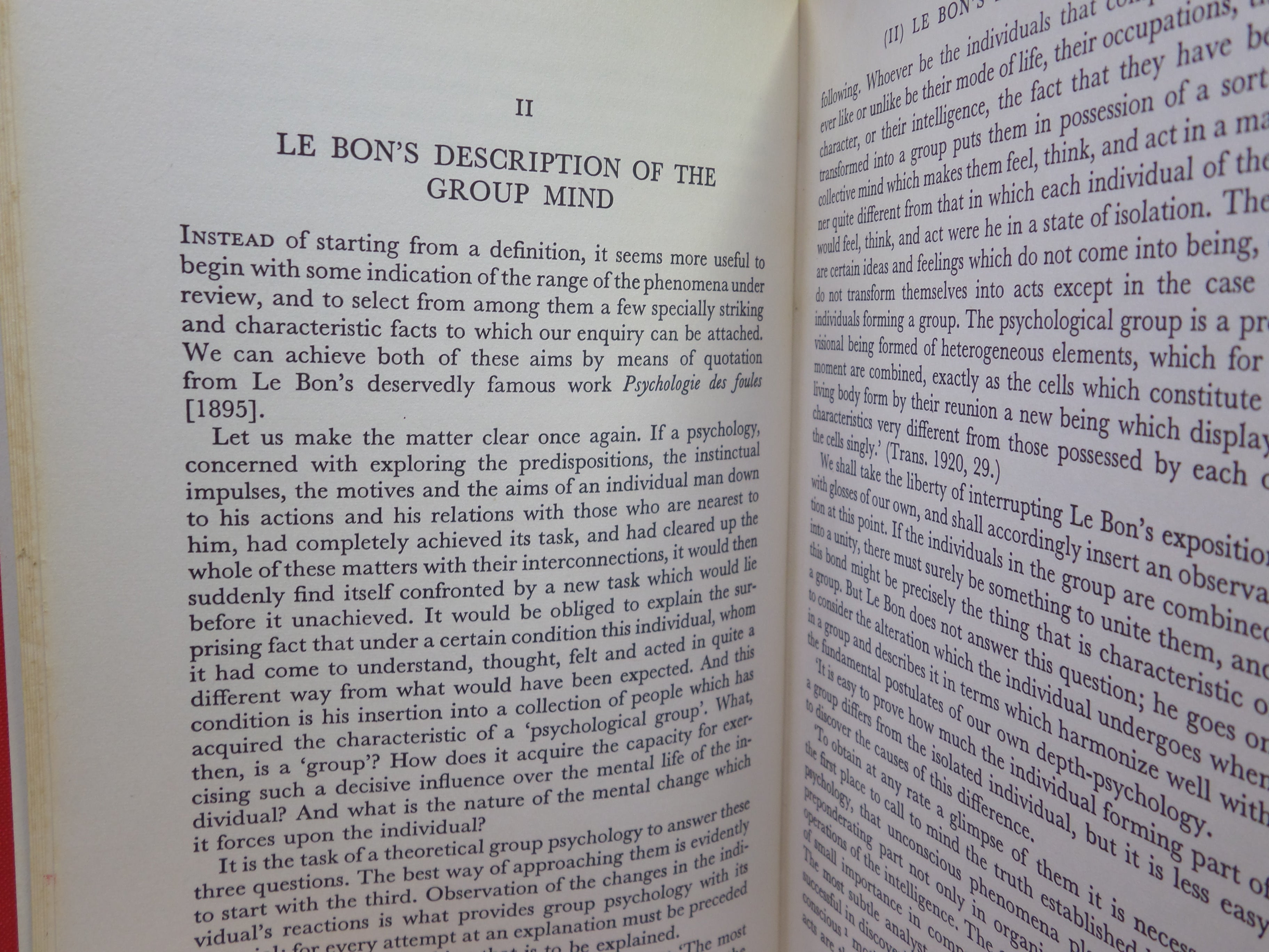 GROUP PSYCHOLOGY AND THE ANALYSIS OF THE EGO BY SIGMUND FREUD 1967