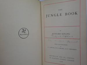 THE JUNGLE BOOK 1908 SIGNED BY RUDYARD KIPLING