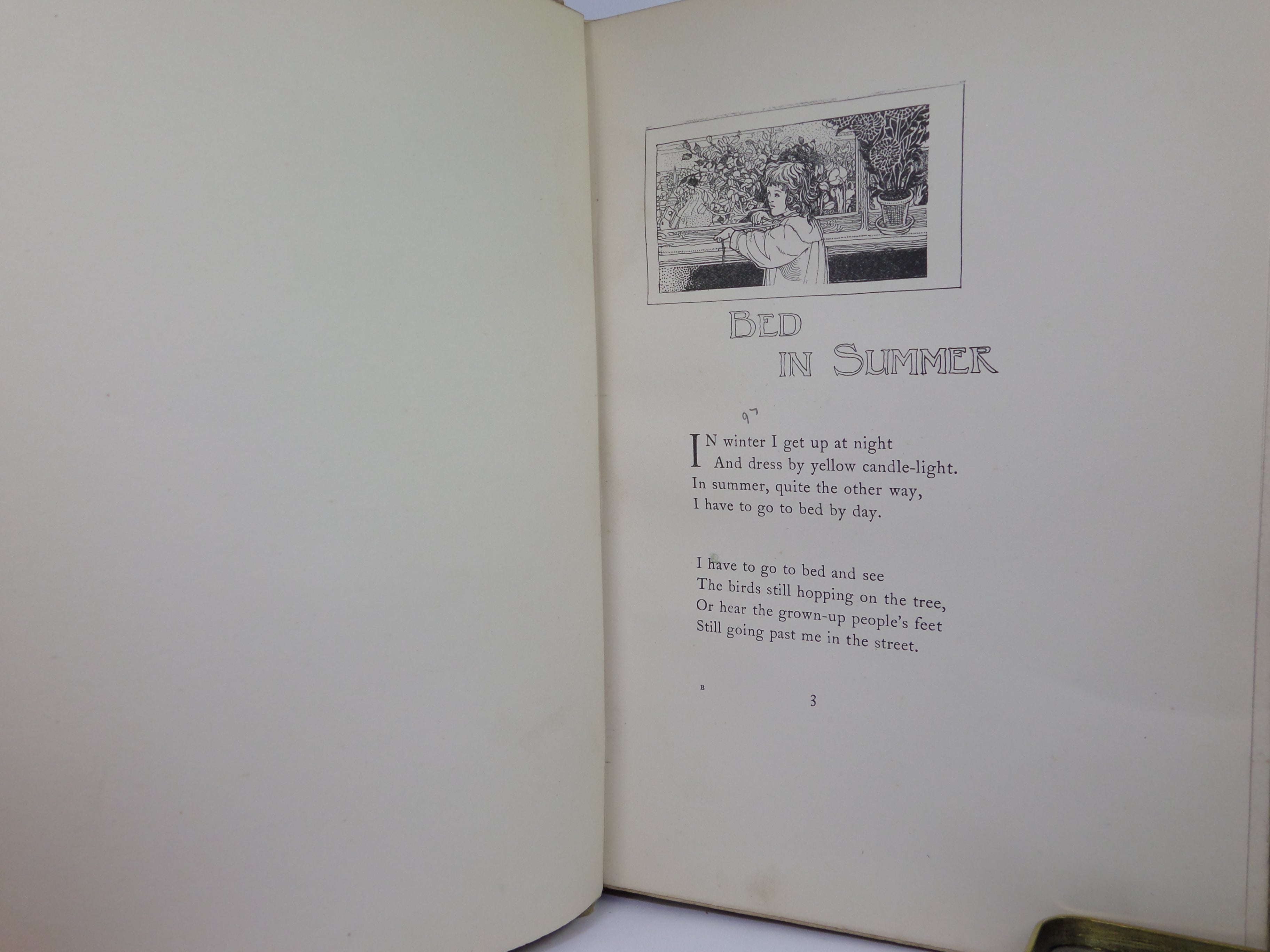 A CHILD'S GARDEN OF VERSES BY ROBERT LOUIS STEVENSON 1908 INSCRIBED BY ILLUSTRATOR CHARLES ROBINSON