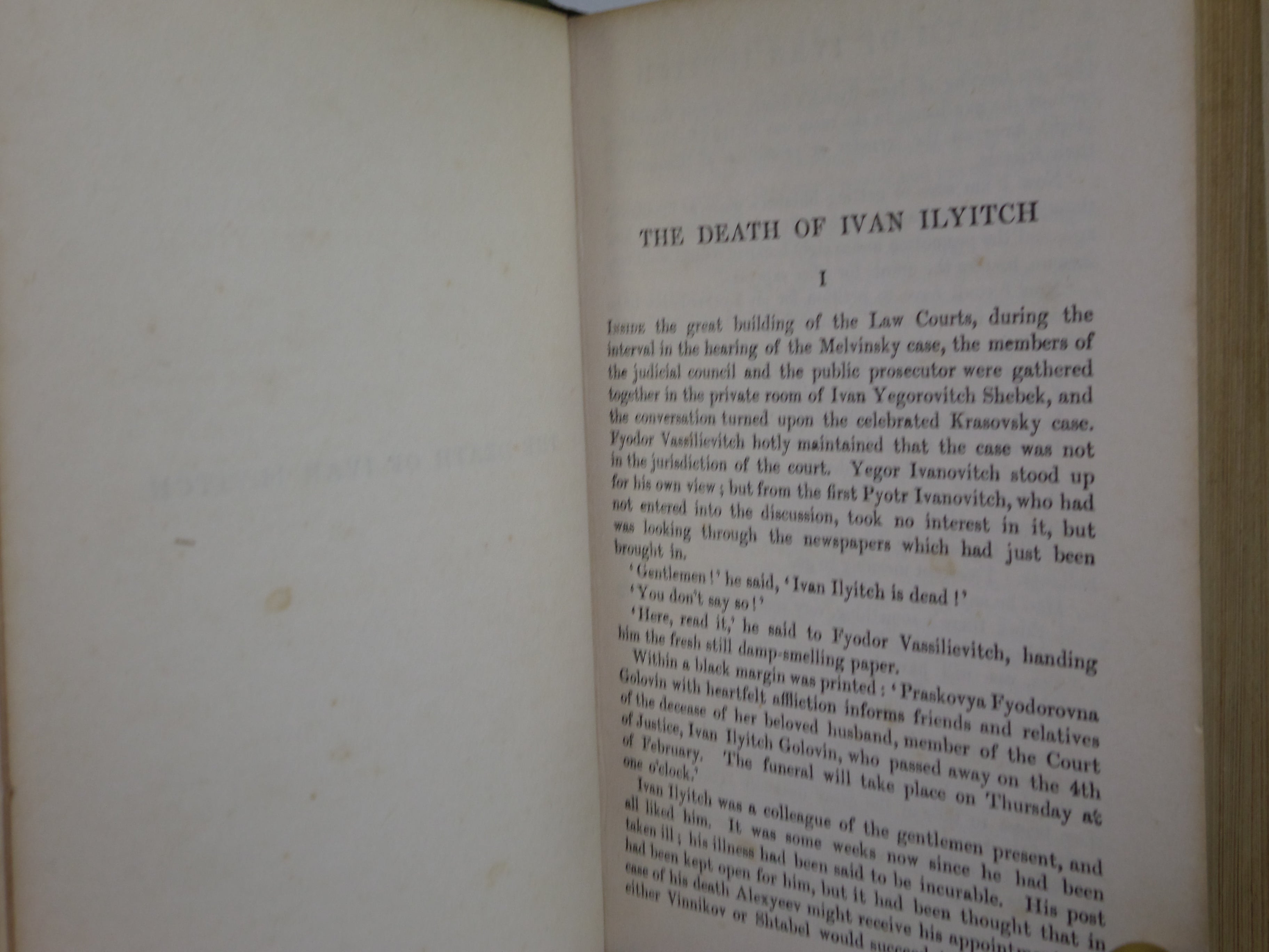 THE DEATH OF IVAN ILYITCH AND OTHER STORIES BY LEO TOLSTOY 1915