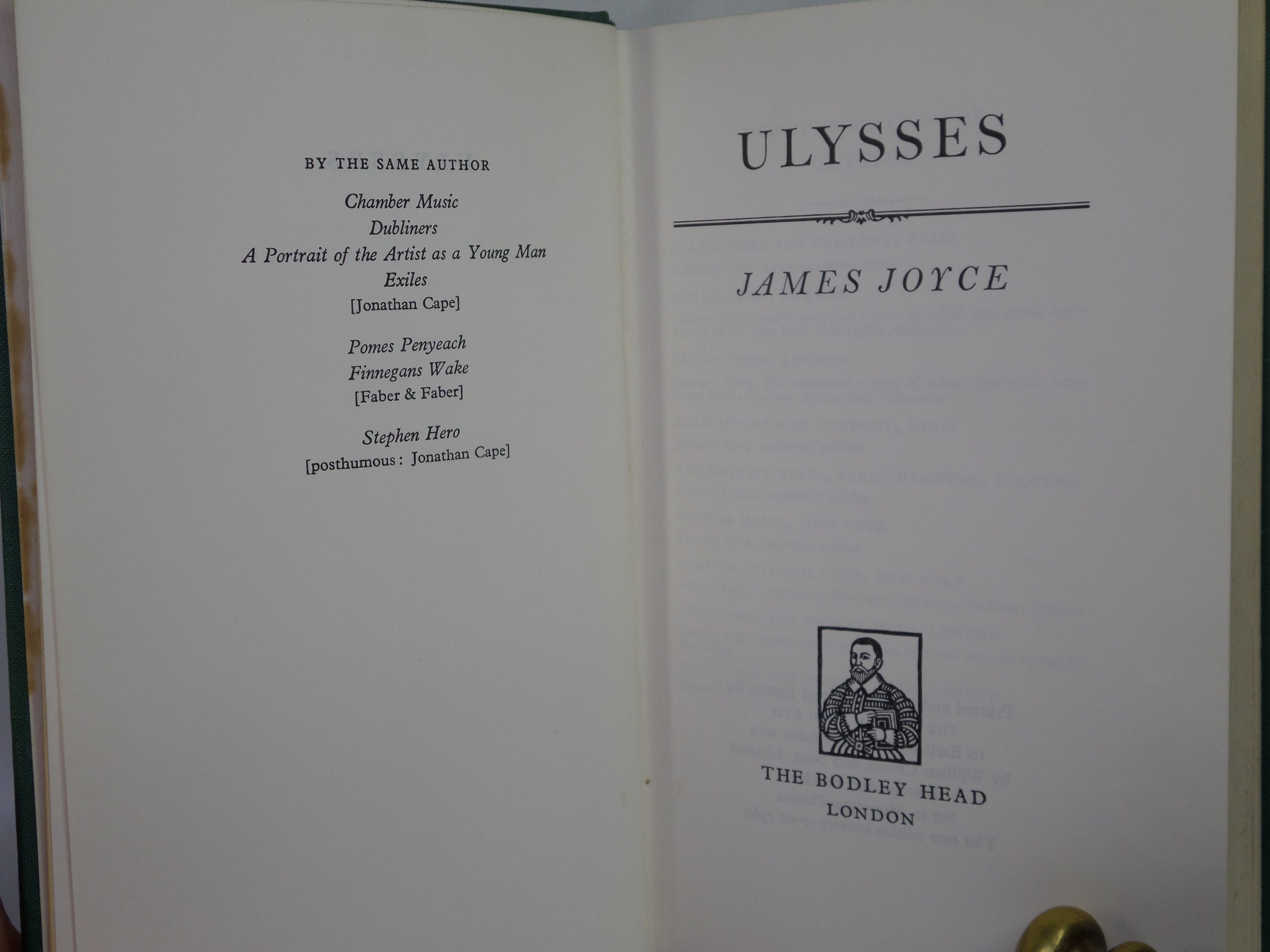 ULYSSES BY JAMES JOYCE 1960