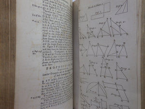 EUCLID'S ELEMENTS OF GEOMETRY BY JOHN KEILL 1782 LEATHER BINDING