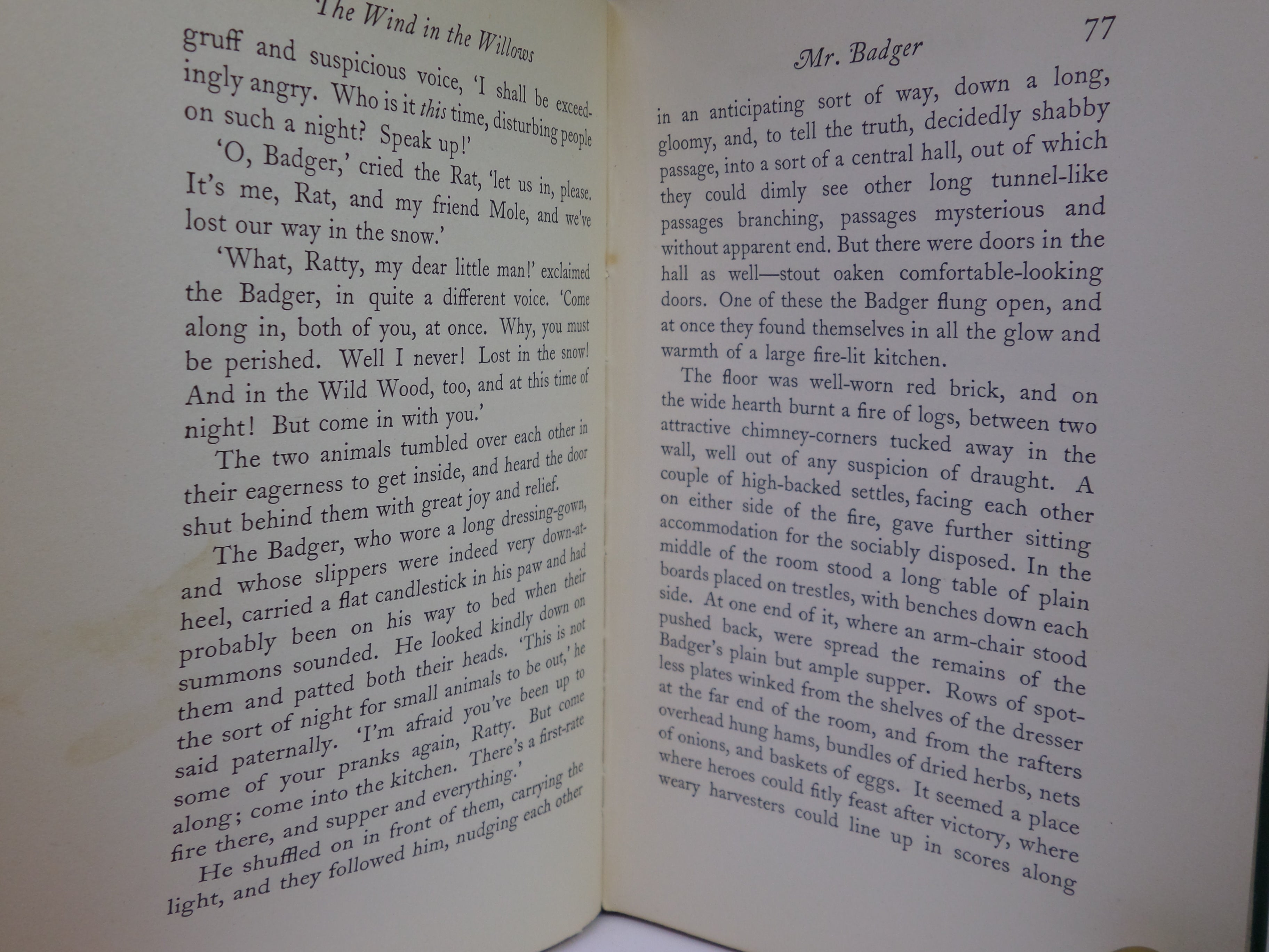 THE WIND IN THE WILLOWS BY KENNETH GRAHAME 1931 FIRST SHEPARD EDITION