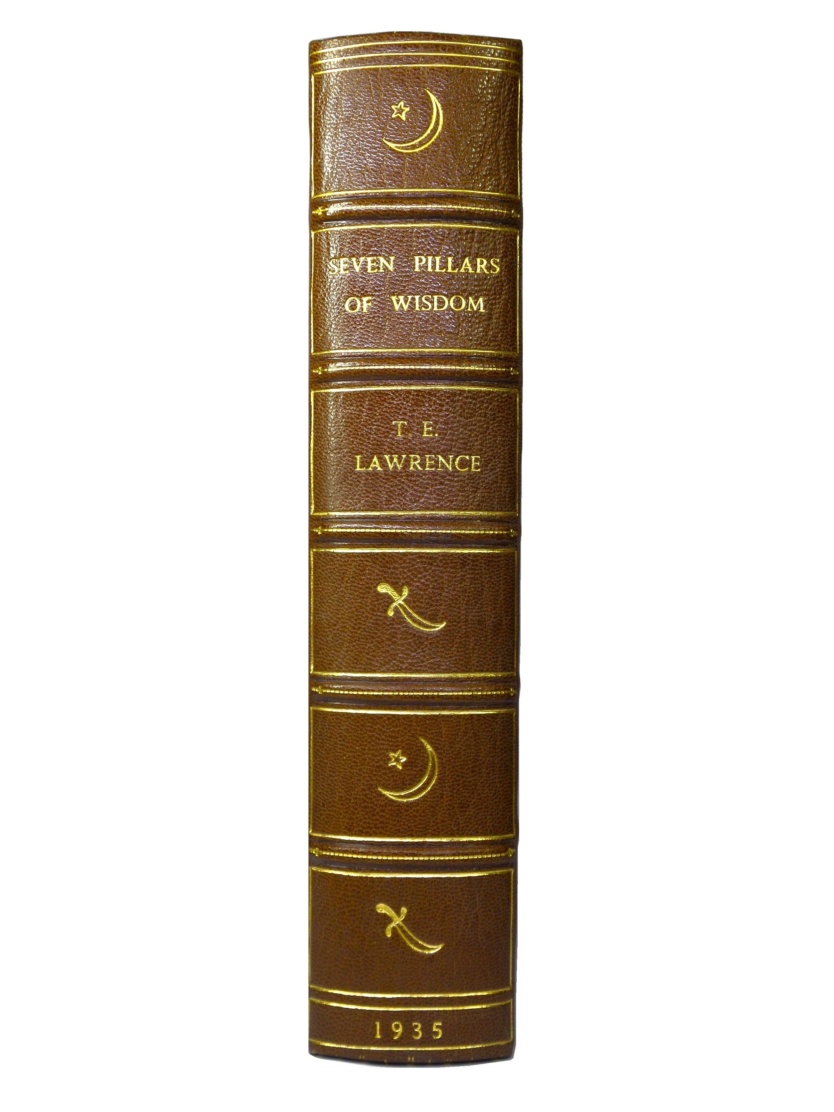 SEVEN PILLARS OF WISDOM BY T.E. LAWRENCE 1935 FIRST TRADE EDITION BOUND BY BAYNTUN-RIVIERE FOR ASPREY