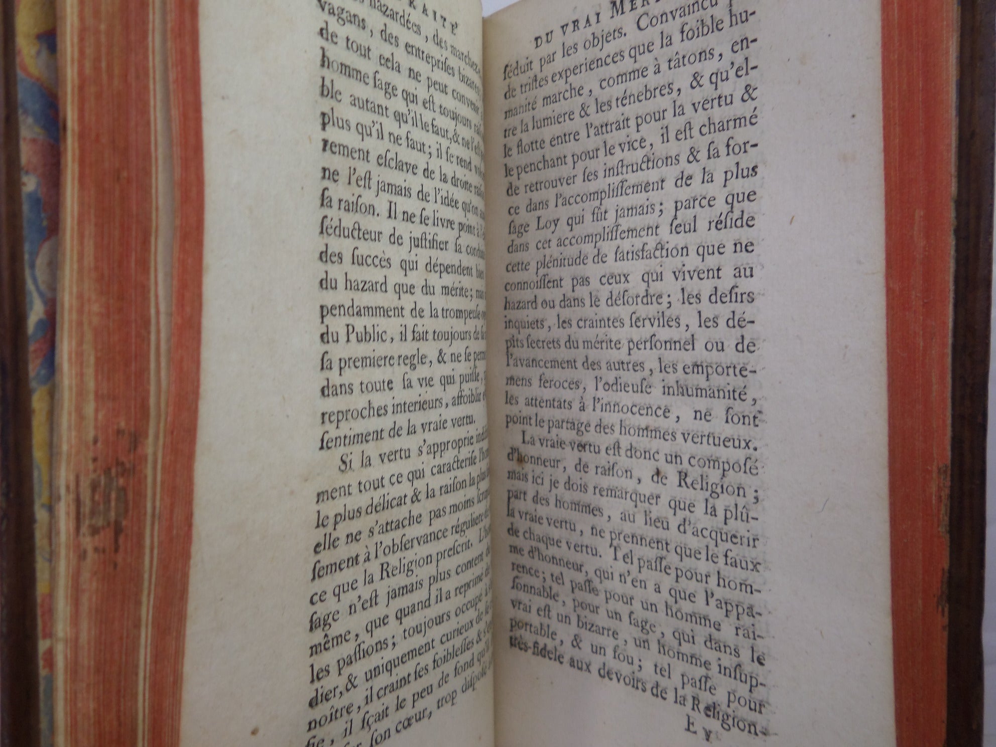 TRAITE DU VRAI MERITE DE L'HOMME 1737 LE MAITRE DE CLAVILLE, LEATHER BOUND