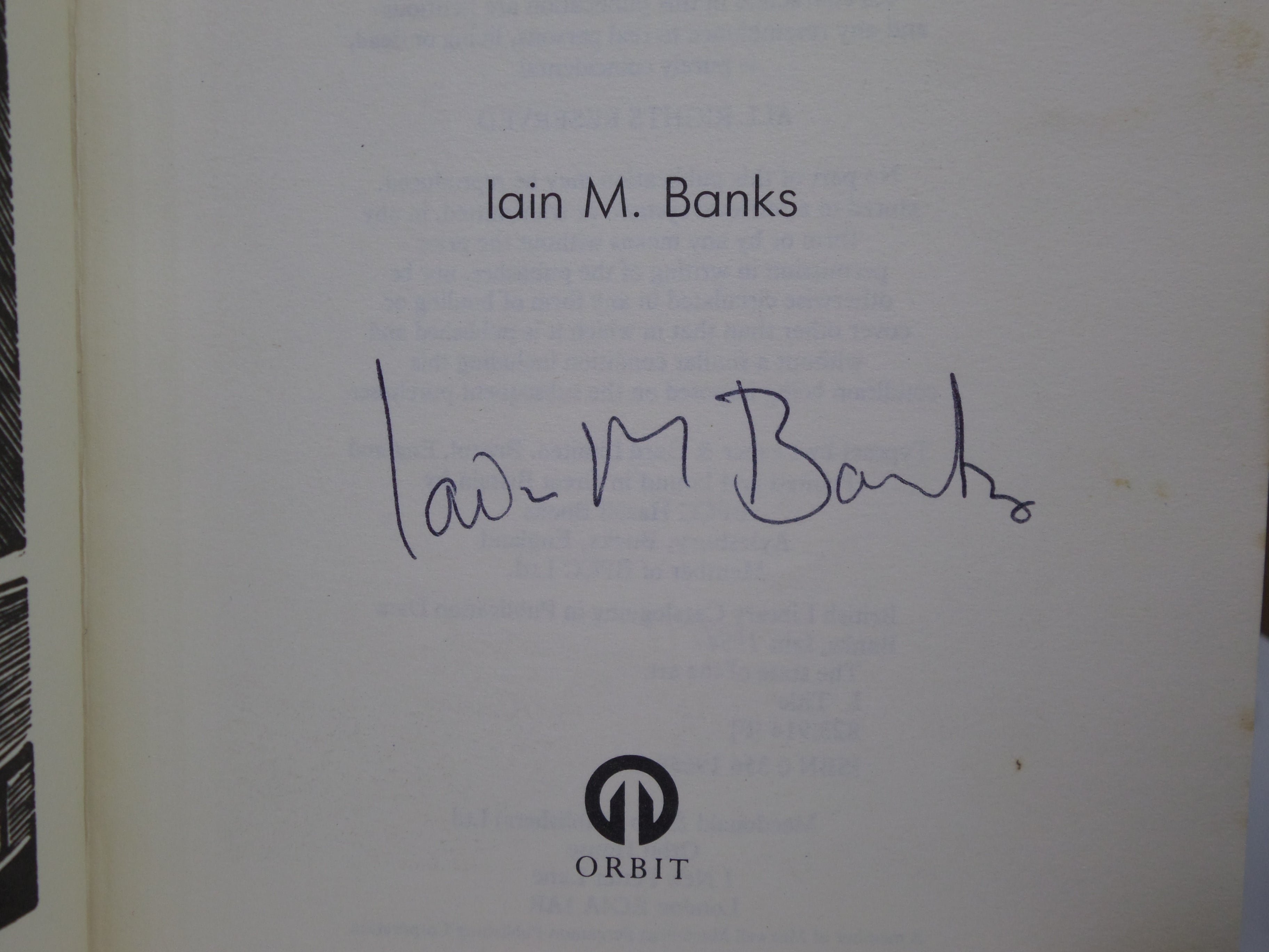 THE STATE OF THE ART BY IAIN M. BANKS 1991 SIGNED FIRST EDITION