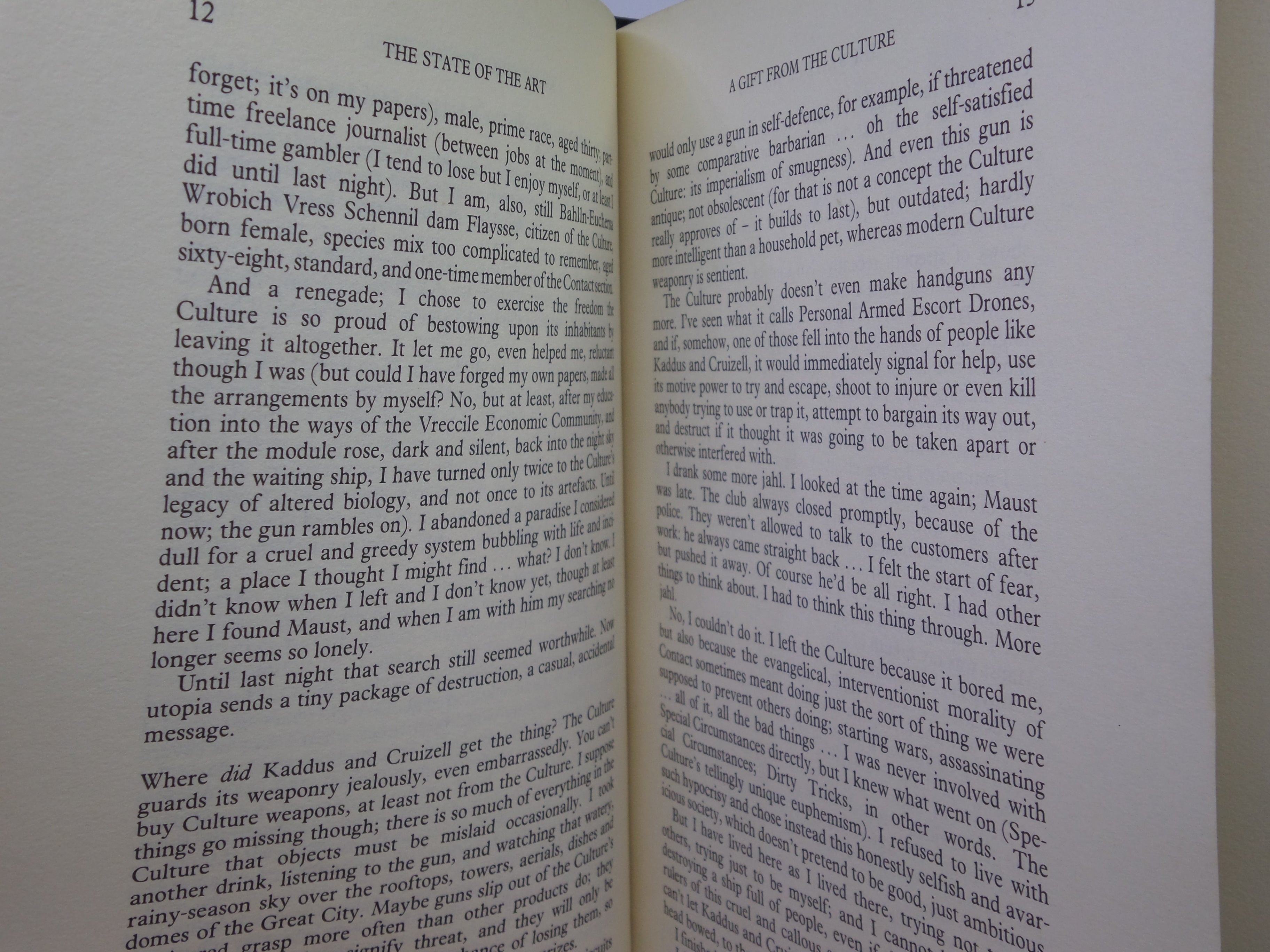 THE STATE OF THE ART BY IAIN M. BANKS 1991 SIGNED FIRST EDITION