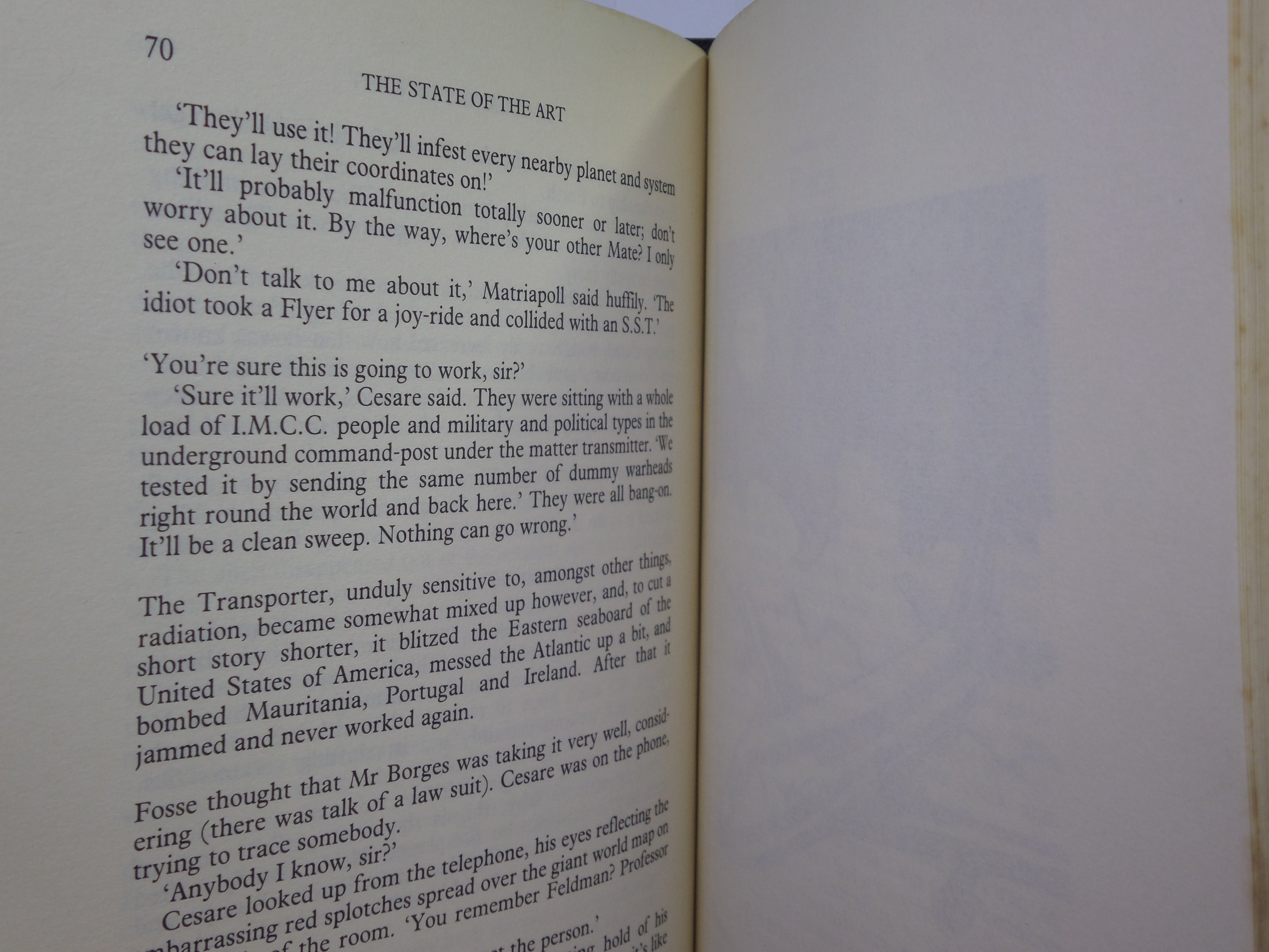 THE STATE OF THE ART BY IAIN M. BANKS 1991 SIGNED FIRST EDITION