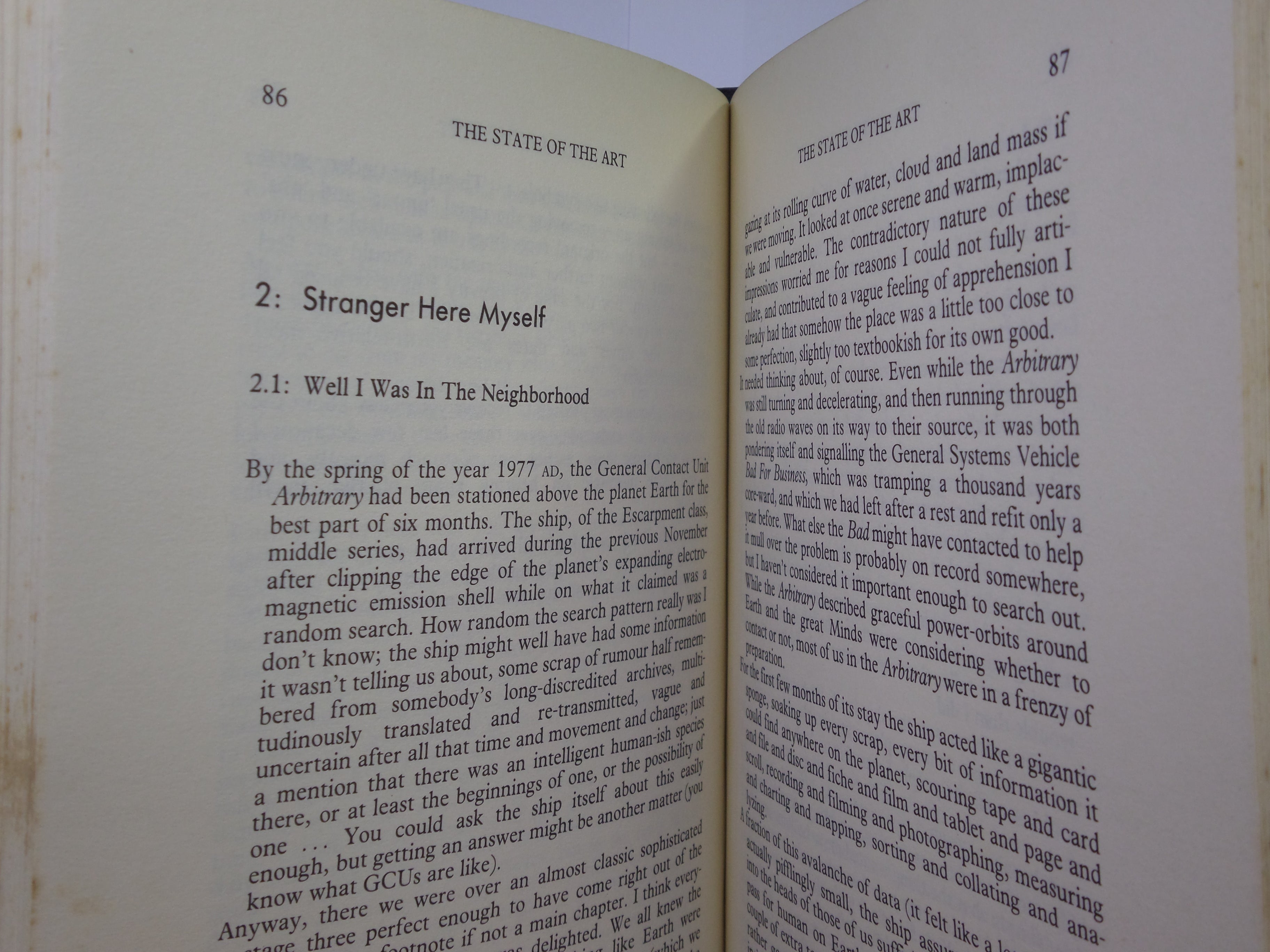 THE STATE OF THE ART BY IAIN M. BANKS 1991 SIGNED FIRST EDITION