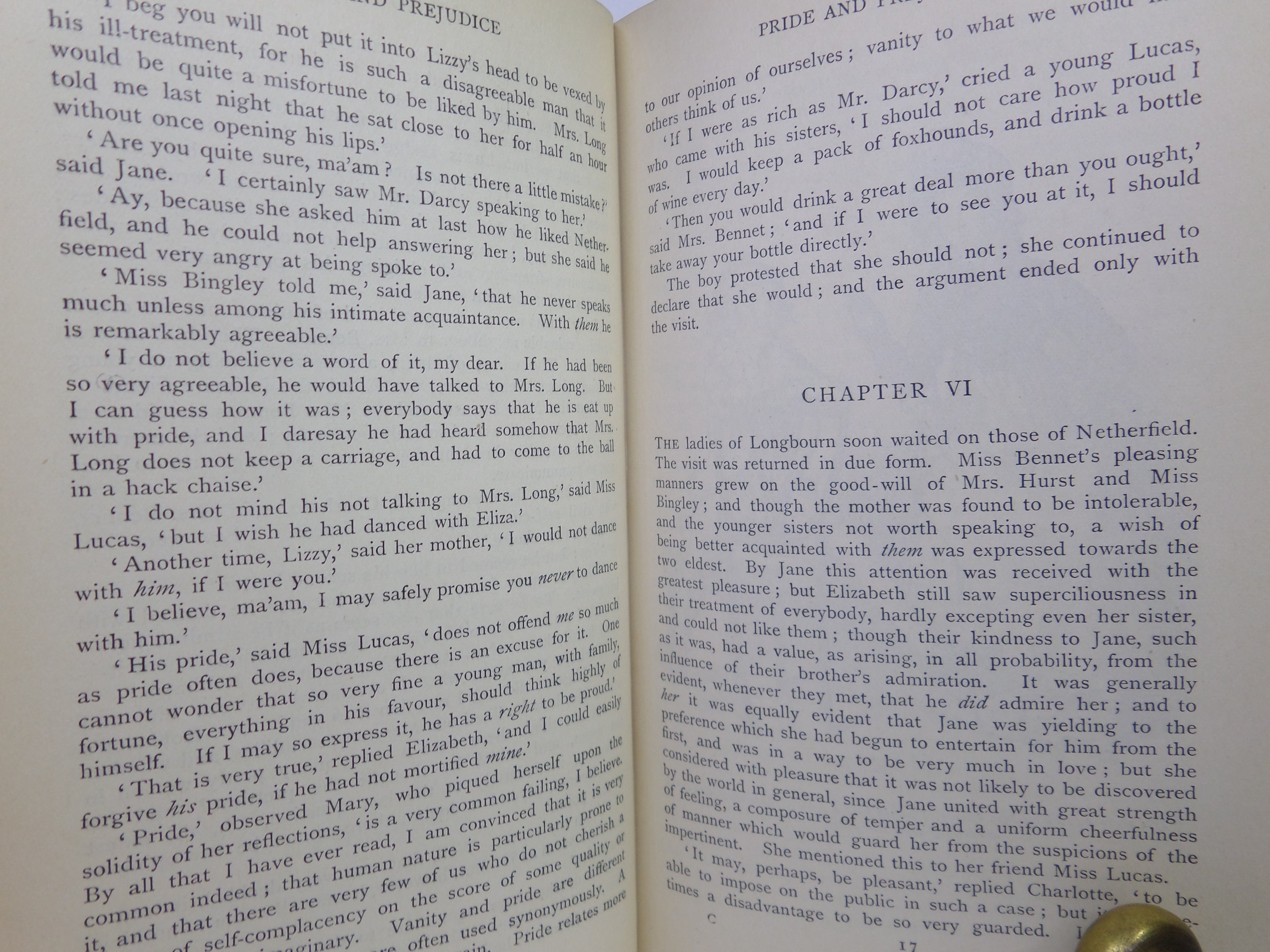 PRIDE AND PREJUDICE BY JANE AUSTEN 1922 ILLUSTRATED BY CHARLES E. BROCK