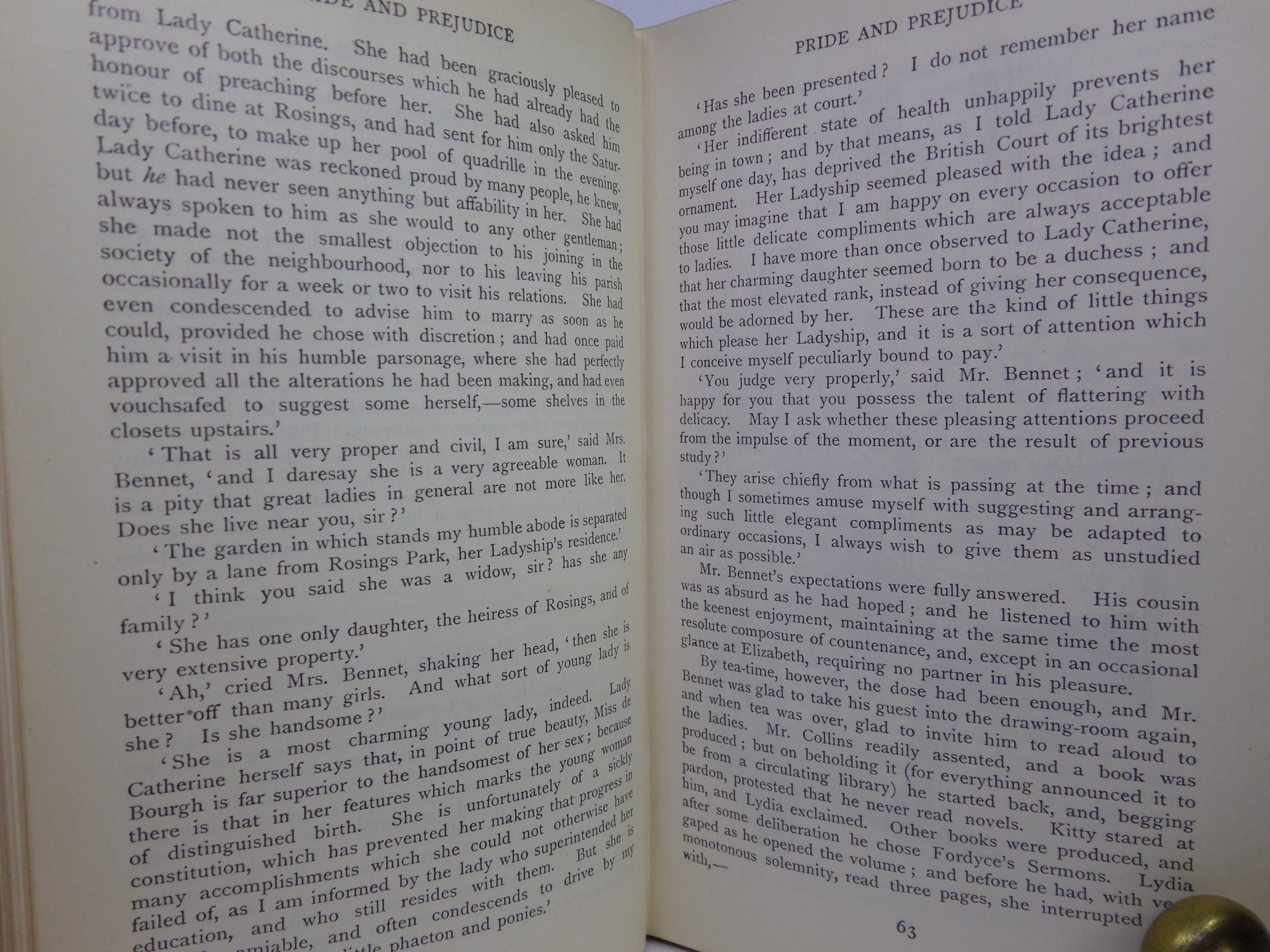 PRIDE AND PREJUDICE BY JANE AUSTEN 1922 ILLUSTRATED BY CHARLES E. BROCK