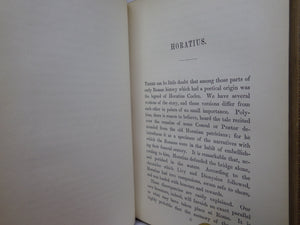 LAYS OF ANCIENT ROME: WITH IVRY, AND THE ARMADA BY THOMAS BABINGTON MACAULAY 1850 FINE LEATHER BINDING