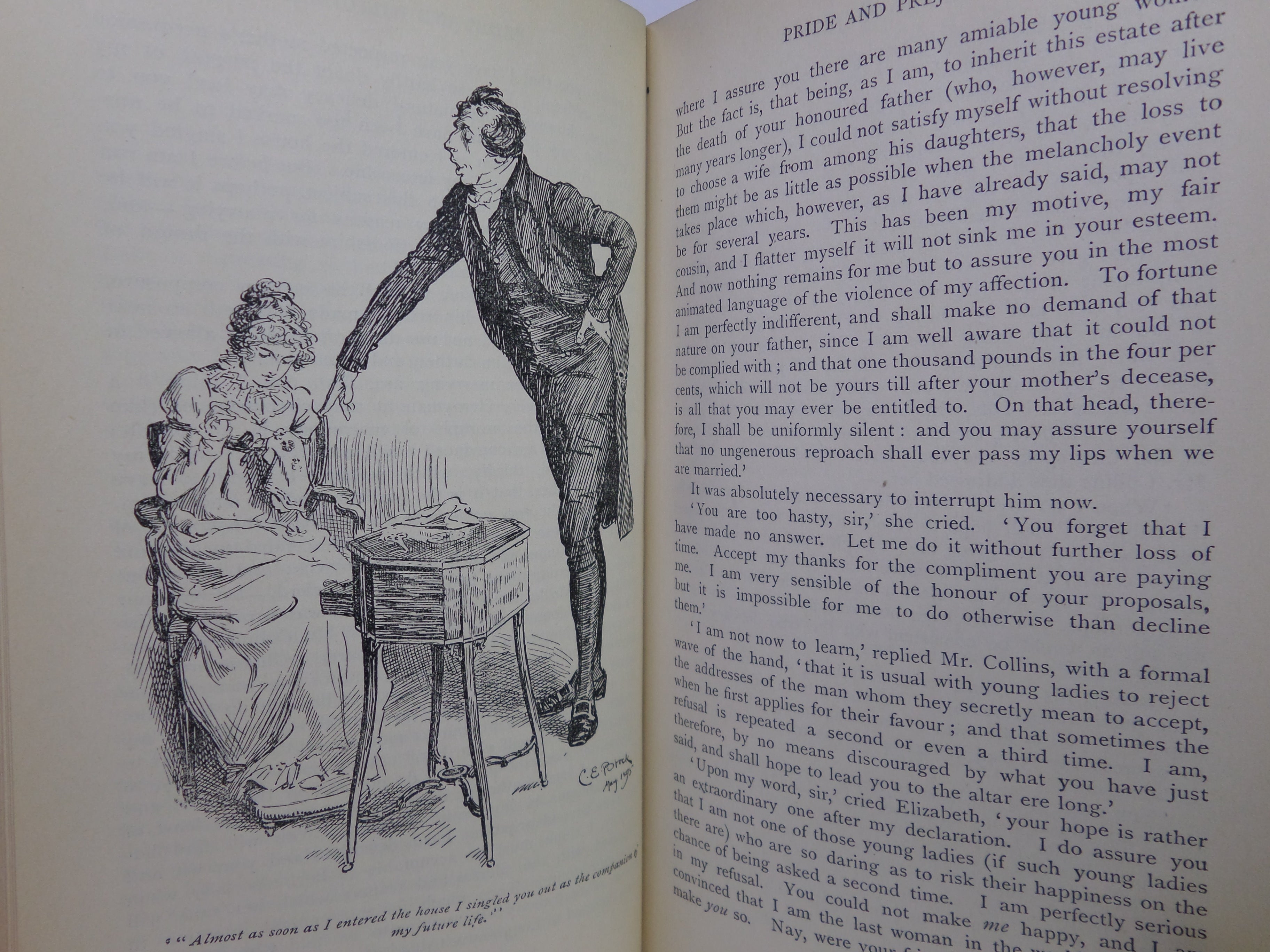 PRIDE AND PREJUDICE BY JANE AUSTEN 1922 ILLUSTRATED BY CHARLES E. BROCK