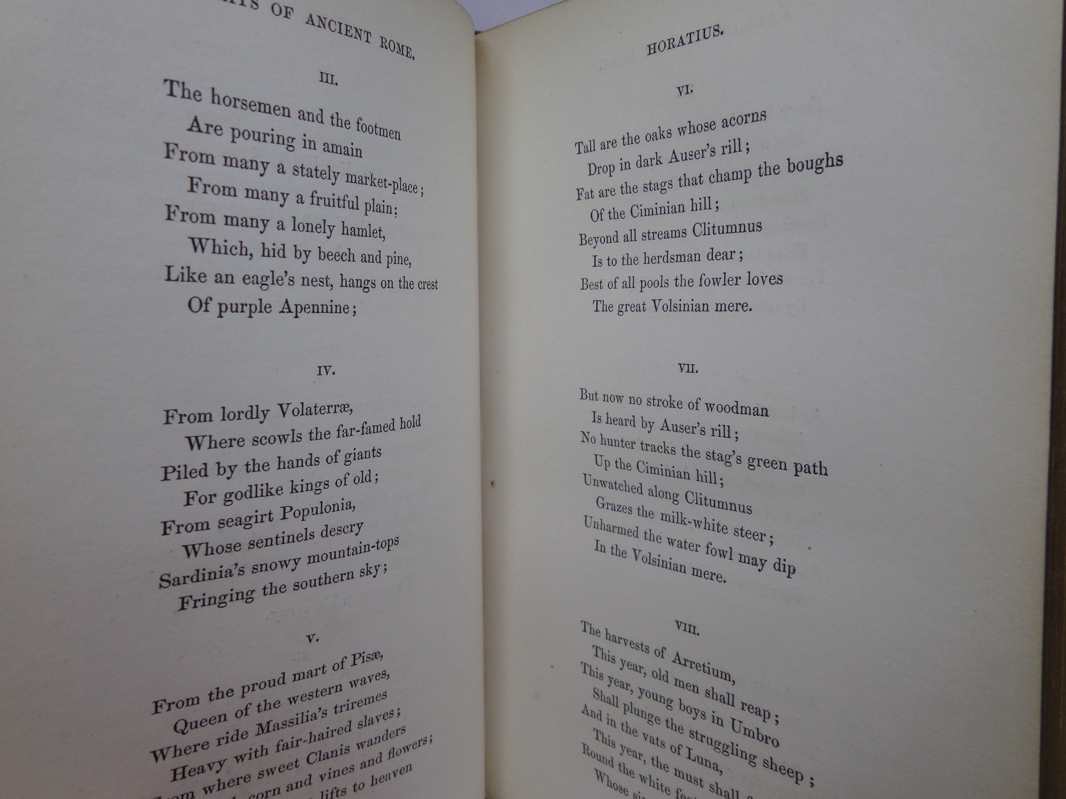 LAYS OF ANCIENT ROME: WITH IVRY, AND THE ARMADA BY THOMAS BABINGTON MACAULAY 1850 FINE LEATHER BINDING