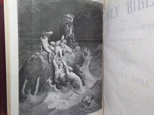 THE HOLY BIBLE ILLUSTRATED BY GUSTAVE DORE 1897 LEATHER BOUND