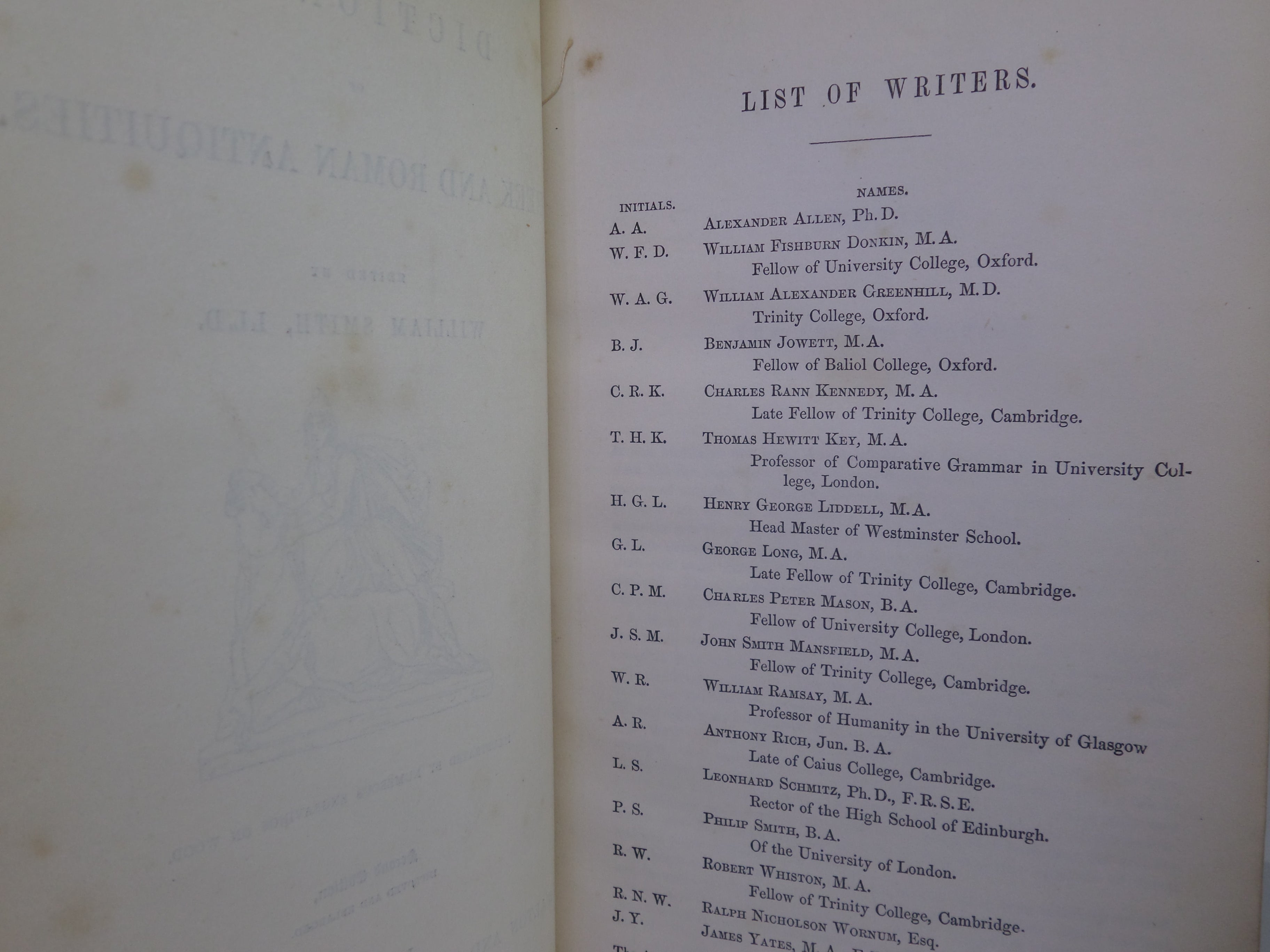 DICTIONARY OF GREEK AND ROMAN ANTIQUITIES BY WILLIAM SMITH 1859 LEATHER BINDING