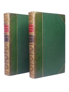 THE POSTHUMOUS PAPERS OF THE PICKWICK CLUB BY CHARLES DICKENS 1861 LEATHER BOUND IN TWO VOLUMES