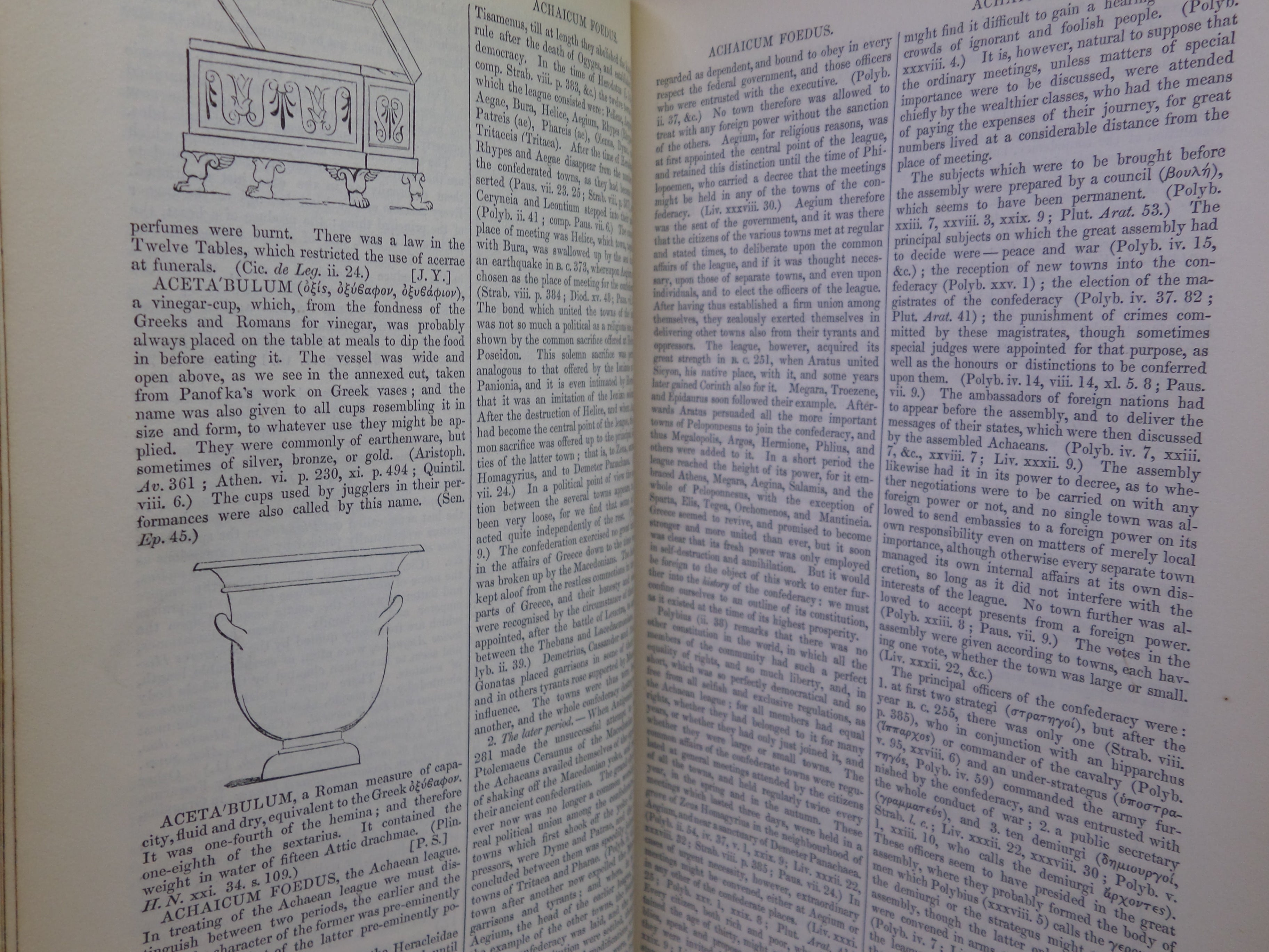 DICTIONARY OF GREEK AND ROMAN ANTIQUITIES BY WILLIAM SMITH 1859 LEATHER BINDING