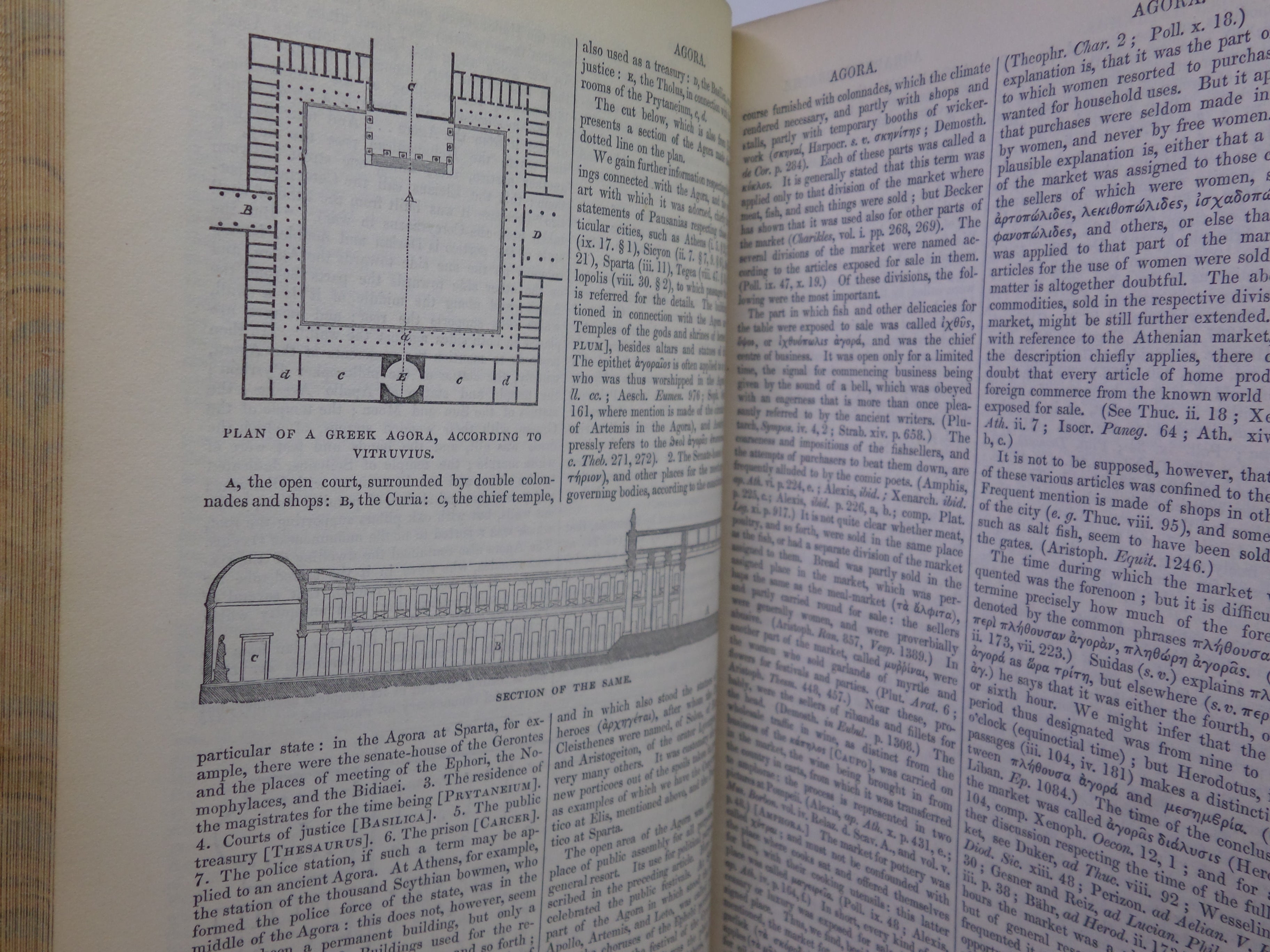DICTIONARY OF GREEK AND ROMAN ANTIQUITIES BY WILLIAM SMITH 1859 LEATHER BINDING