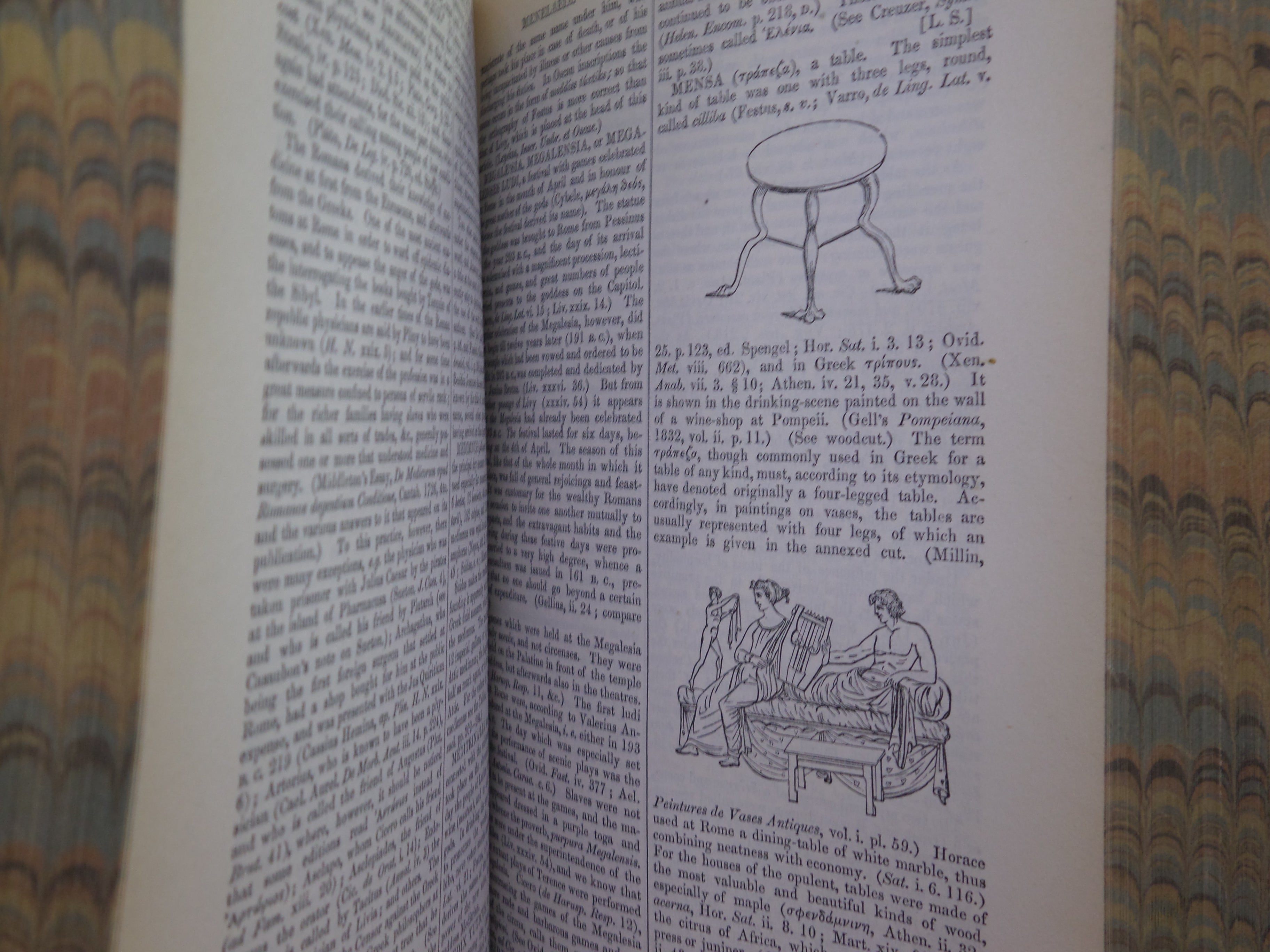 DICTIONARY OF GREEK AND ROMAN ANTIQUITIES BY WILLIAM SMITH 1859 LEATHER BINDING