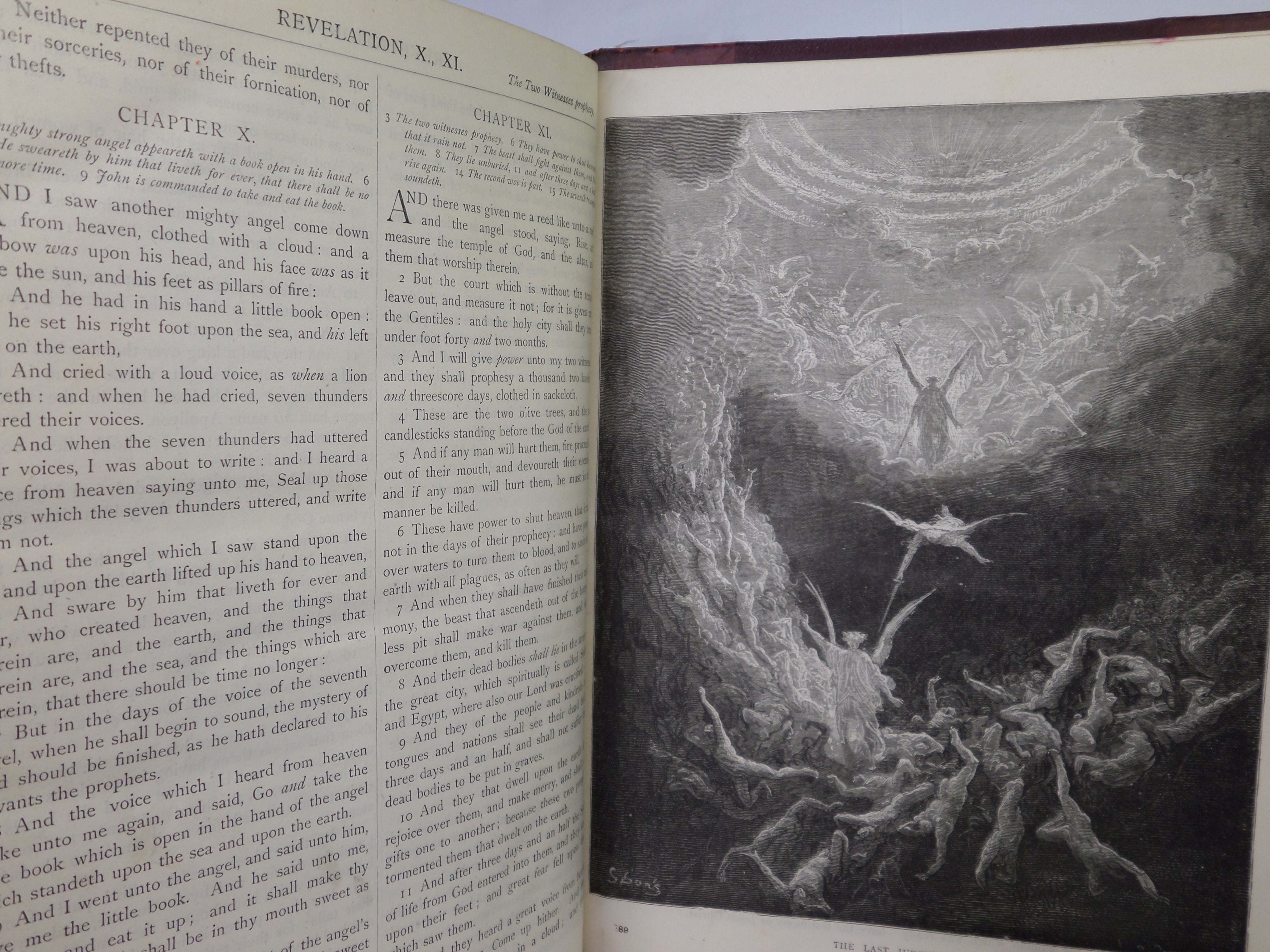 THE HOLY BIBLE ILLUSTRATED BY GUSTAVE DORE 1897 LEATHER BOUND