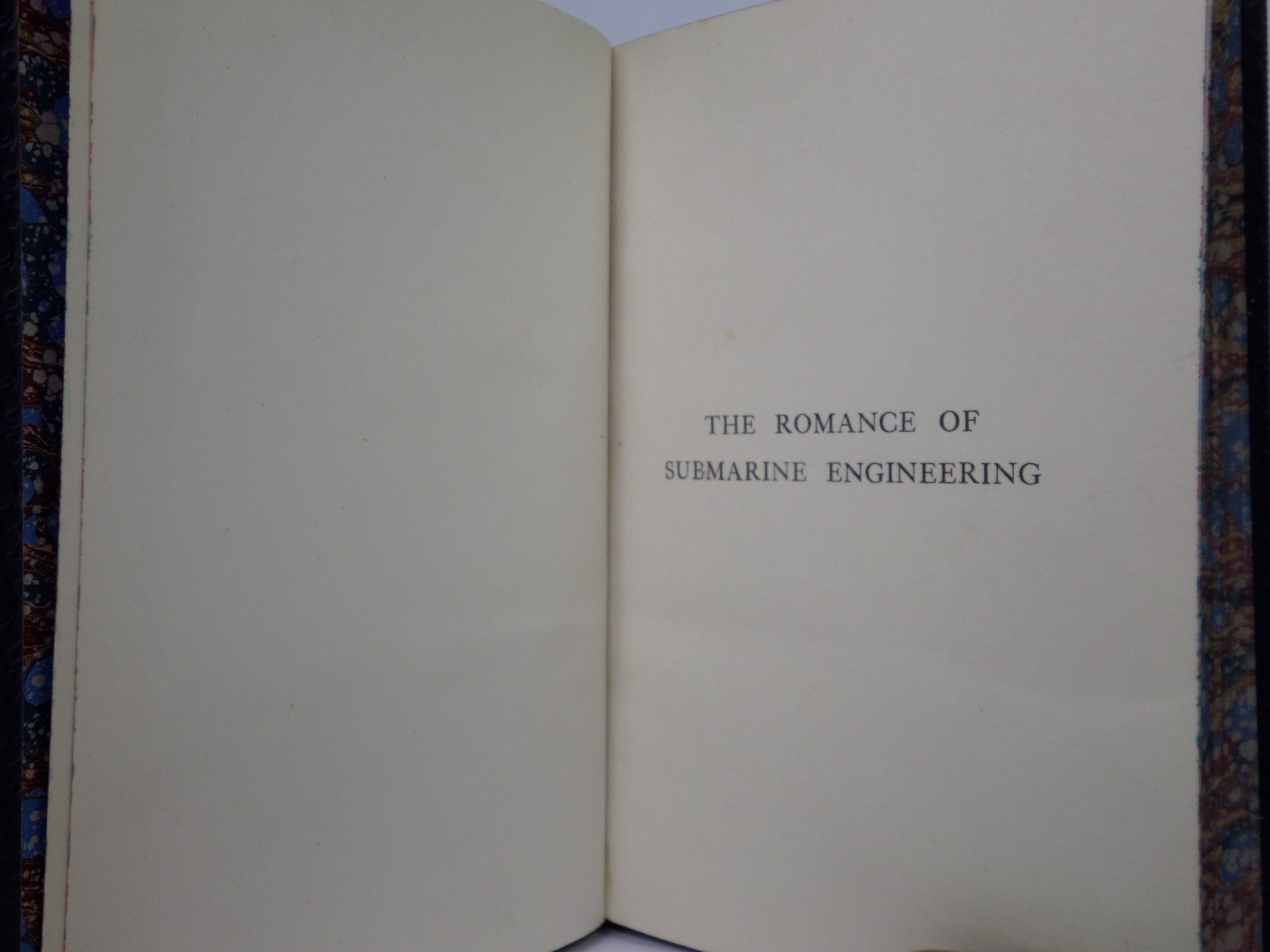 THE ROMANCE OF SUBMARINE ENGINEERING BY THOMAS CORBIN 1913 FIRST EDITION LEATHER BOUND BY RELFE