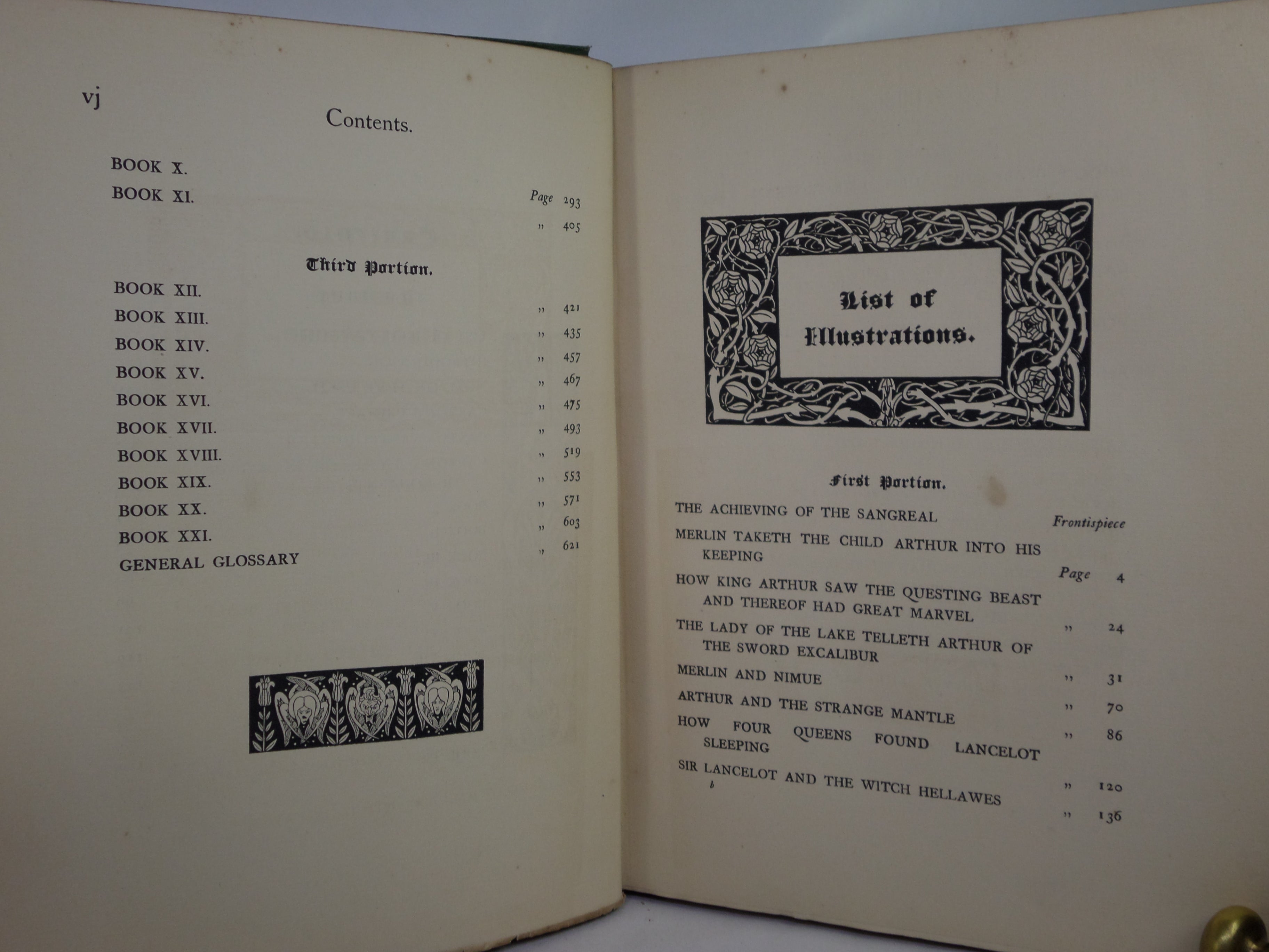 LE MORTE D'ARTHUR BY SIR THOMAS MALORY 1909 AUBREY BEARDSLEY SECOND EDITION