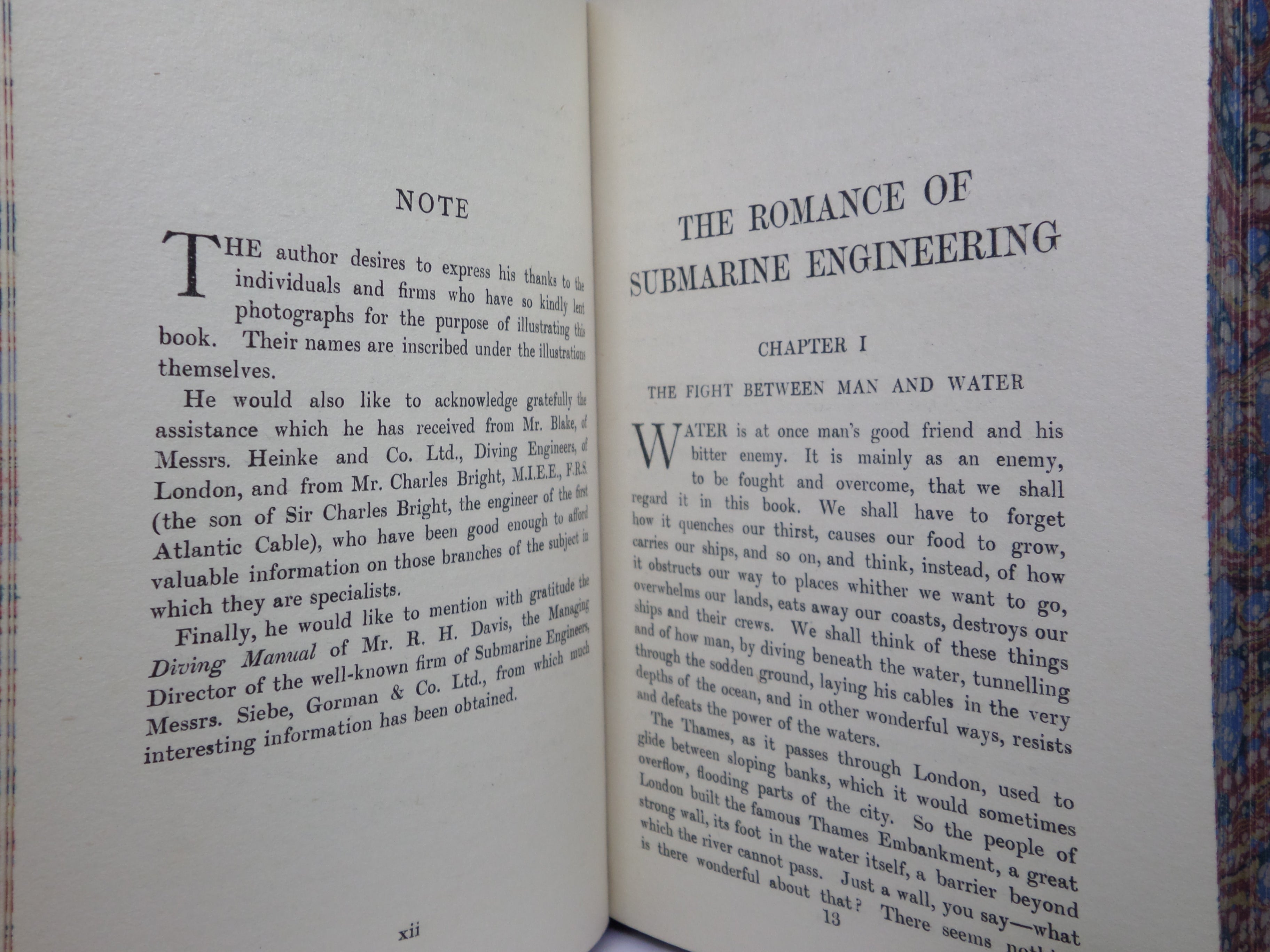 THE ROMANCE OF SUBMARINE ENGINEERING BY THOMAS CORBIN 1913 FIRST EDITION LEATHER BOUND BY RELFE