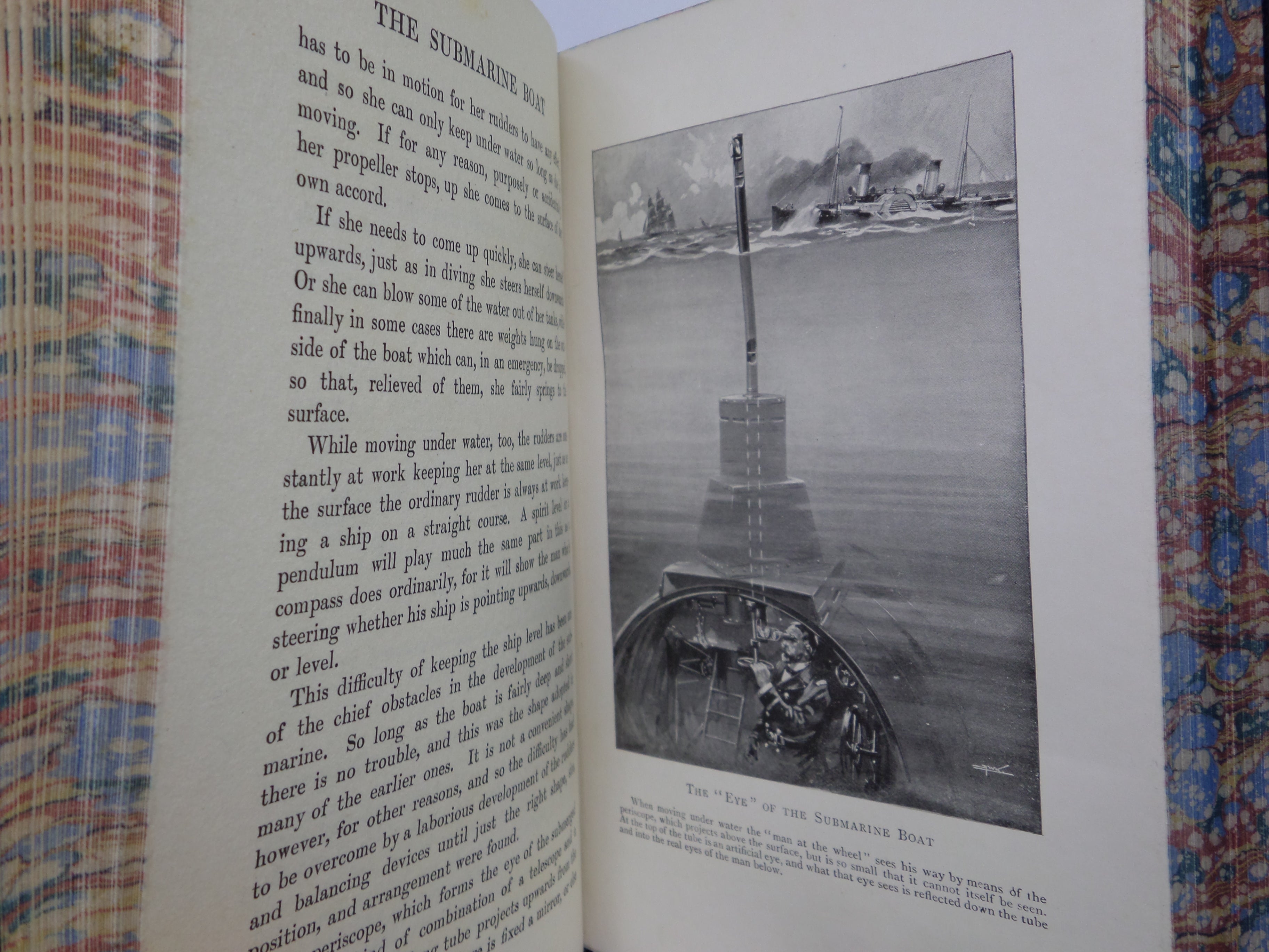 THE ROMANCE OF SUBMARINE ENGINEERING BY THOMAS CORBIN 1913 FIRST EDITION LEATHER BOUND BY RELFE