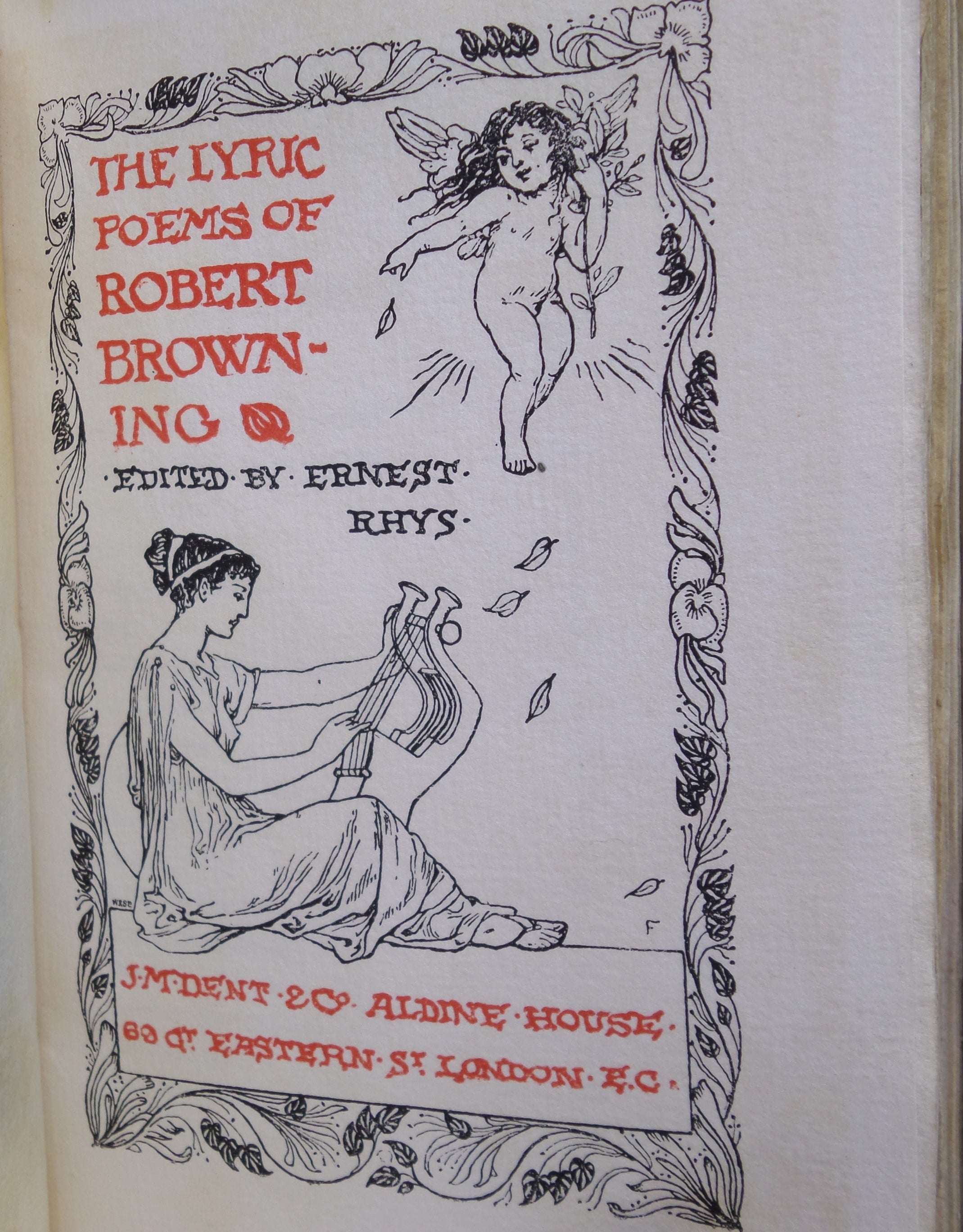 THE LYRIC POEMS OF ROBERT BROWNING EDITED BY ERNEST RHYS C.1895 FINE BINDING