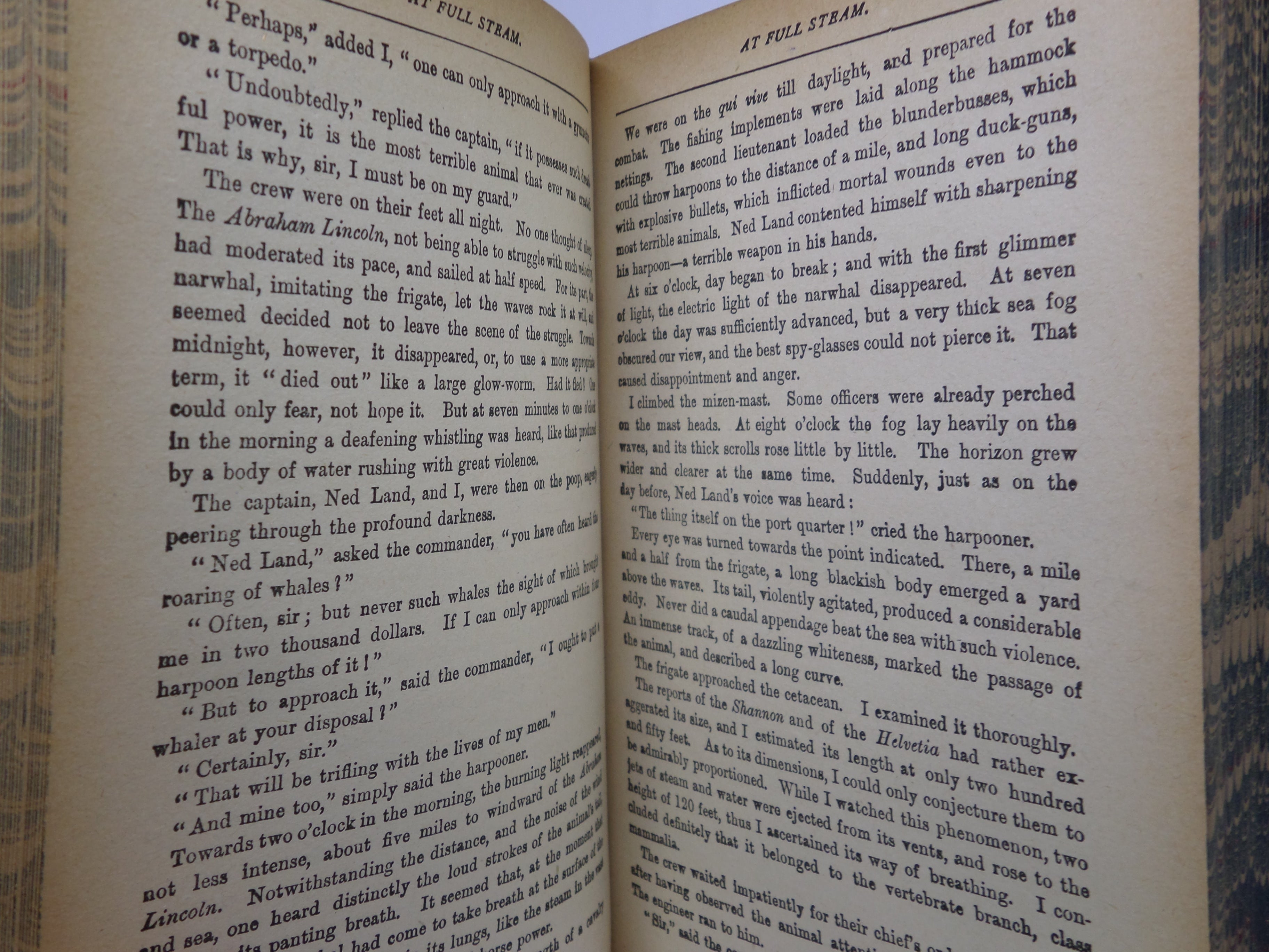 TWENTY THOUSAND LEAGUES UNDER THE SEAS BY JULES VERNE CIRCA 1900 LEATHER-BOUND